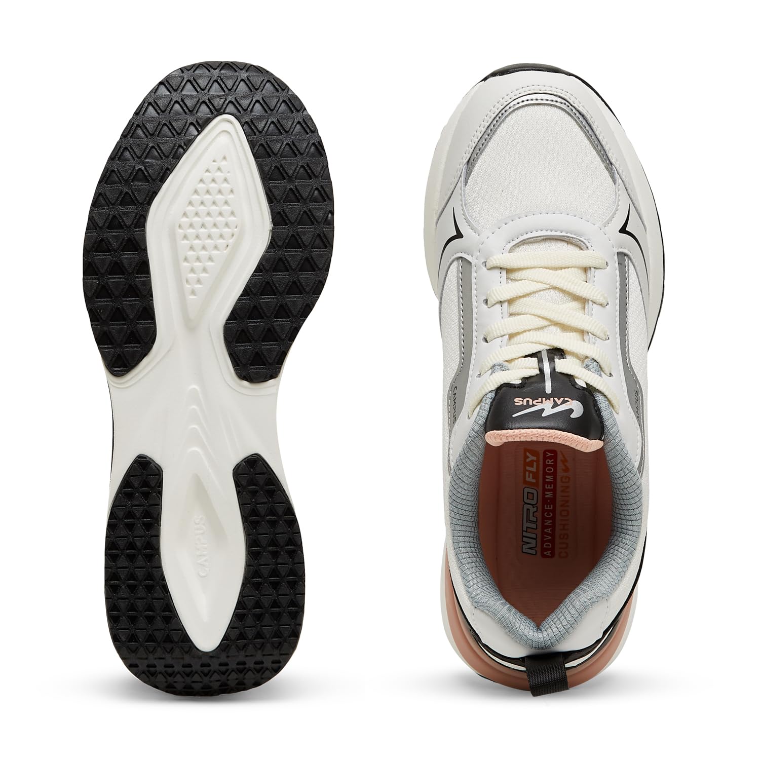 Campus Women's RASSLE Sneakers - WHT/BLK - Image 5