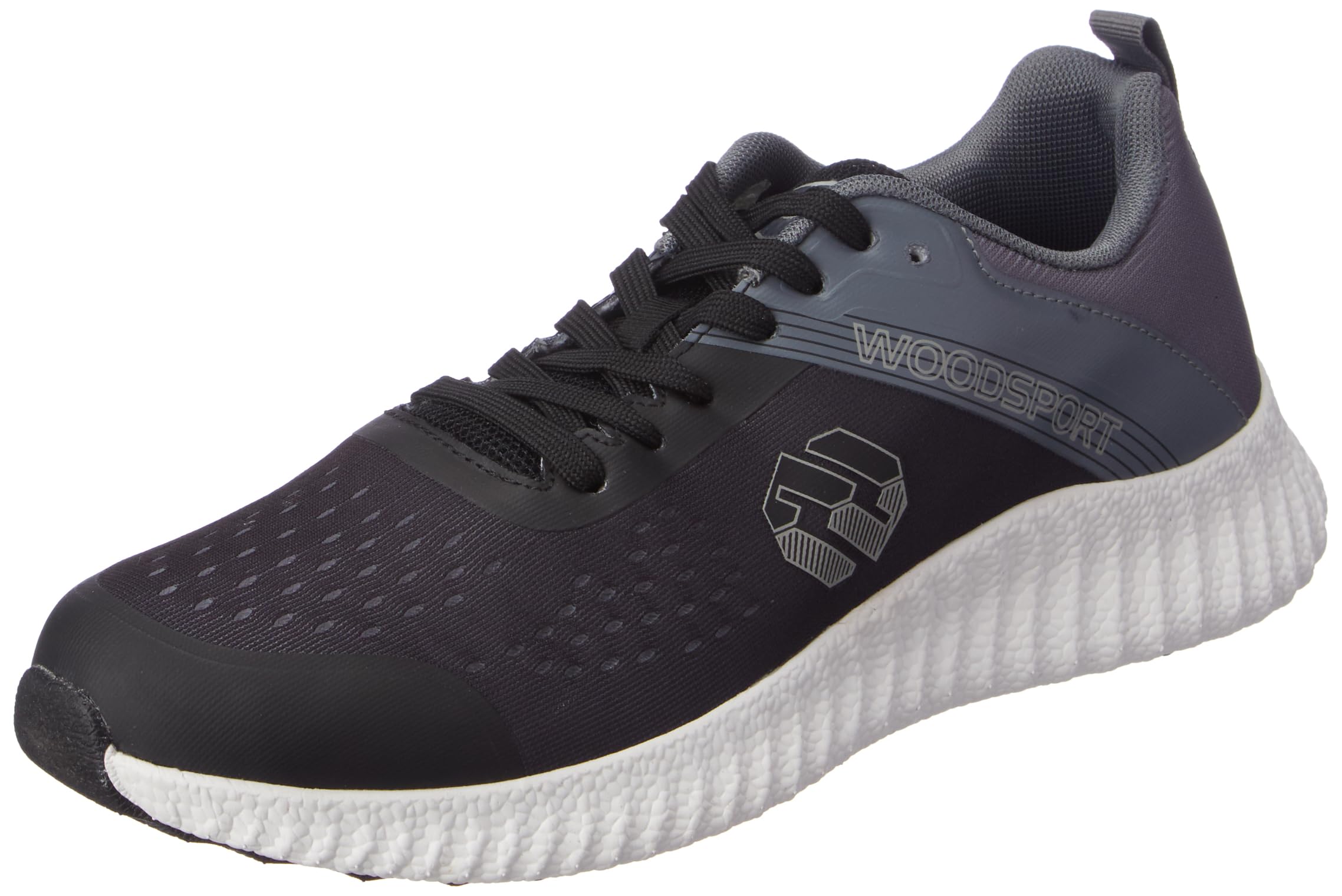 Woodland Men's Grey Black Mesh Sports Shoes