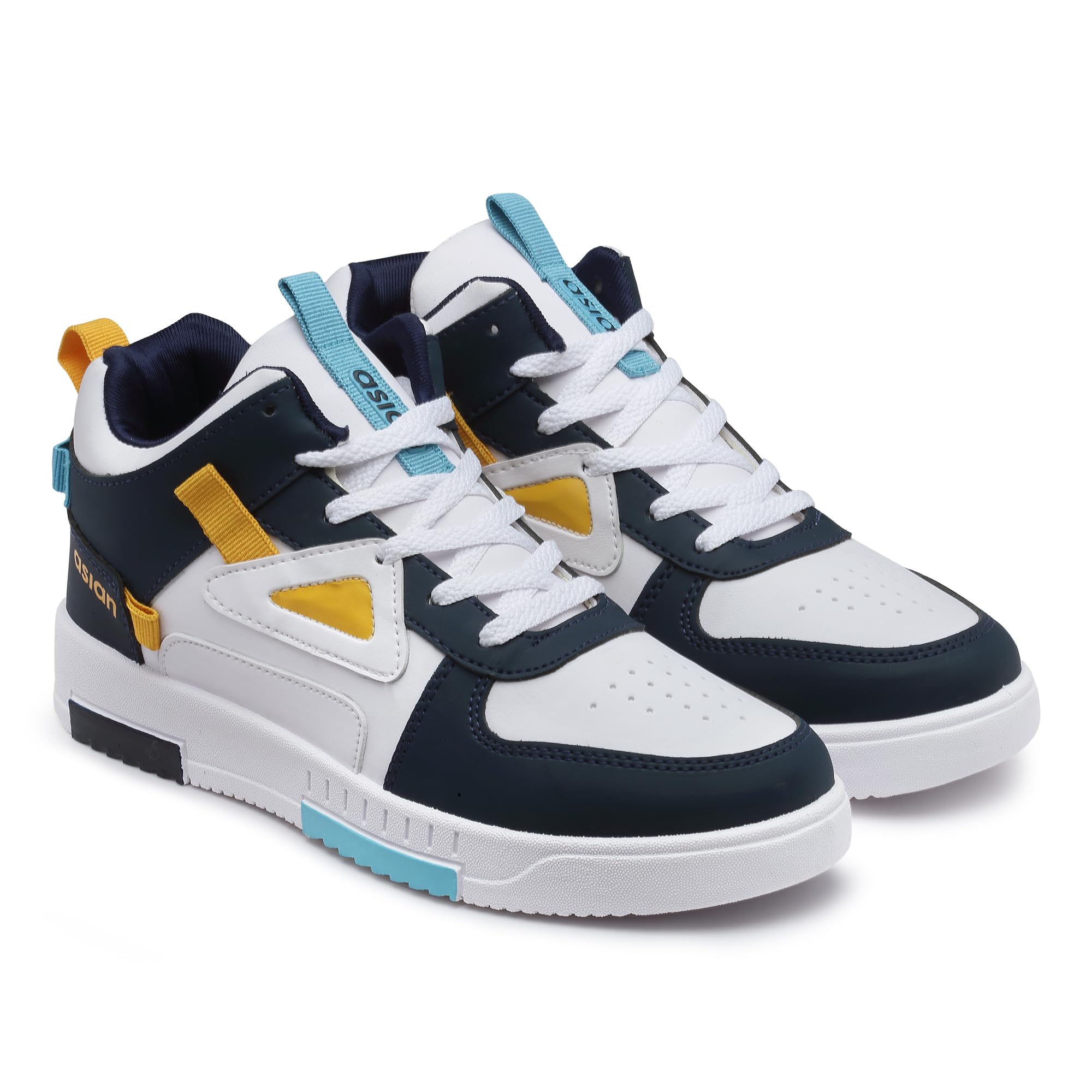 ASIAN Men's Tarzan-11 White High-Top Sneakers