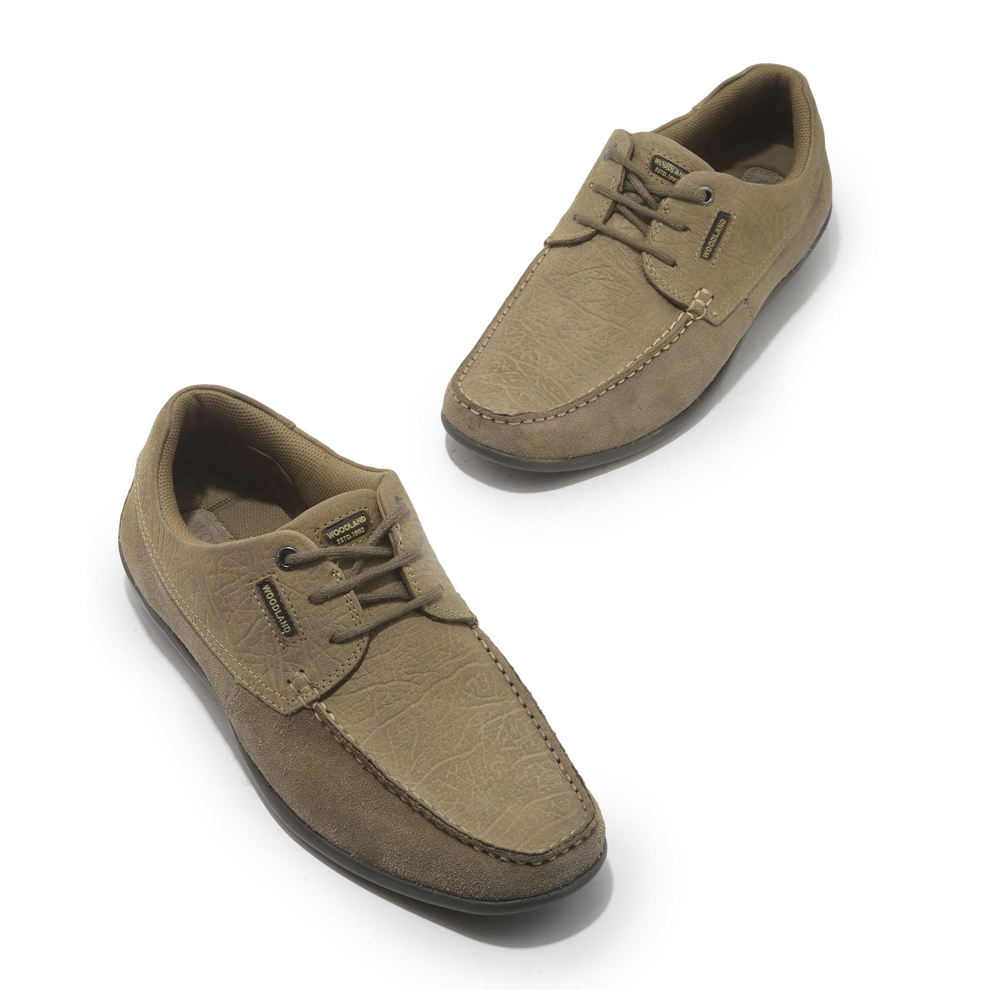 Woodland Men's Dubai Khaki Leather Formal Shoes - Image 4