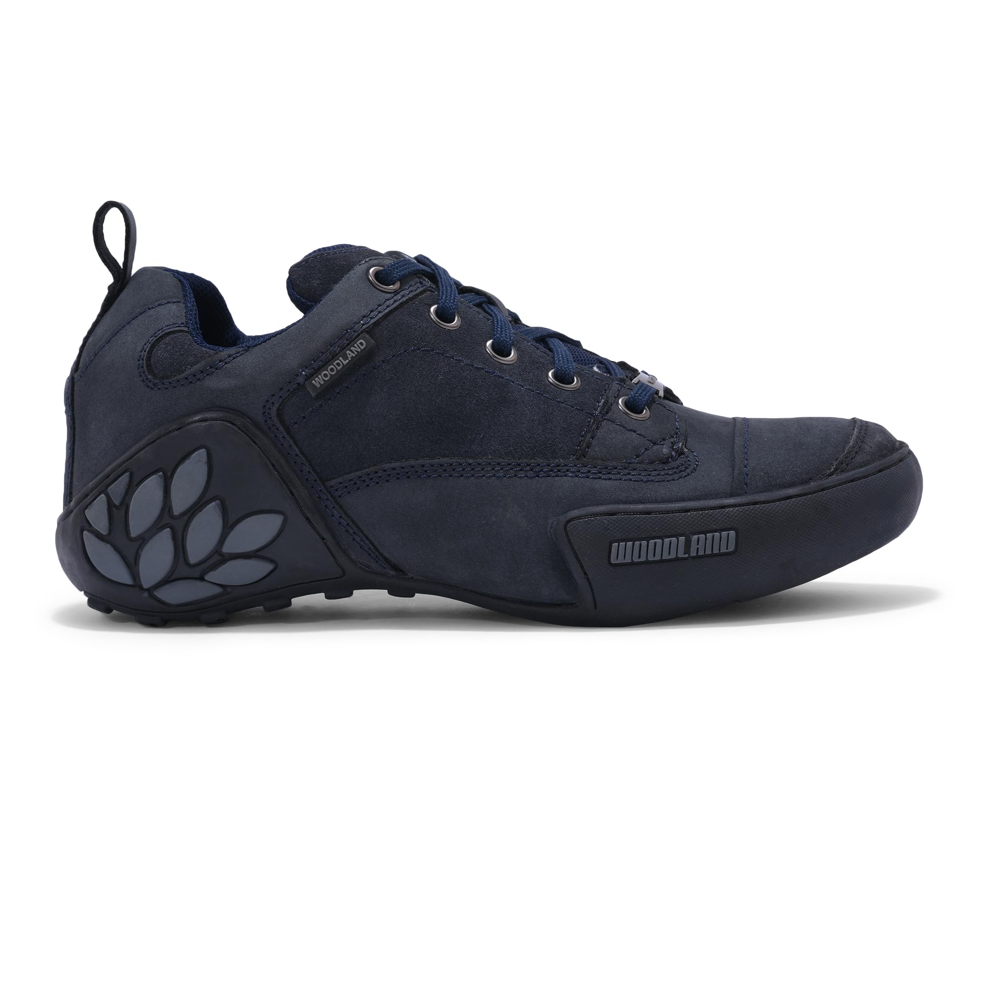 Woodland Men's Navy Leather Casual Shoes