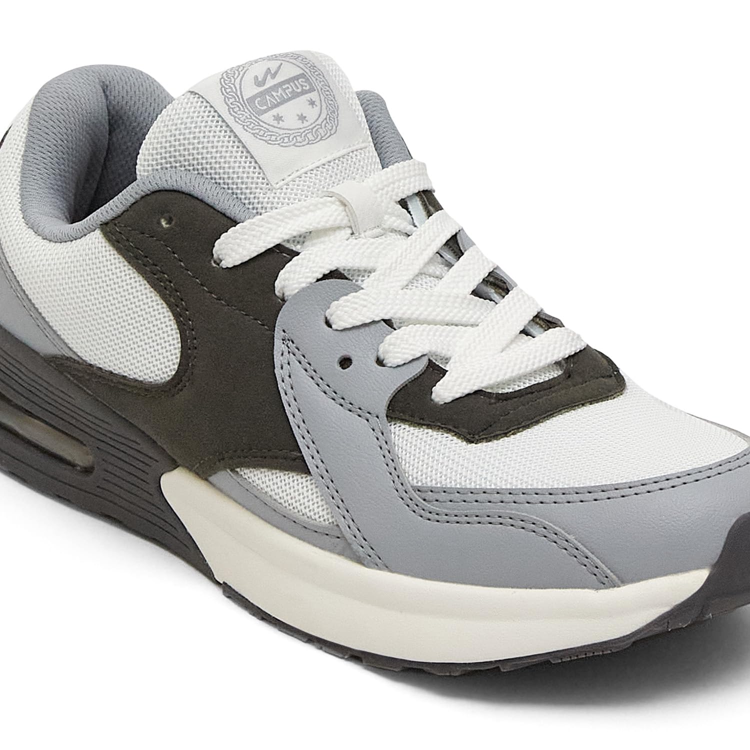 Campus Starship Men's Sneakers - White/L Grey - Image 4