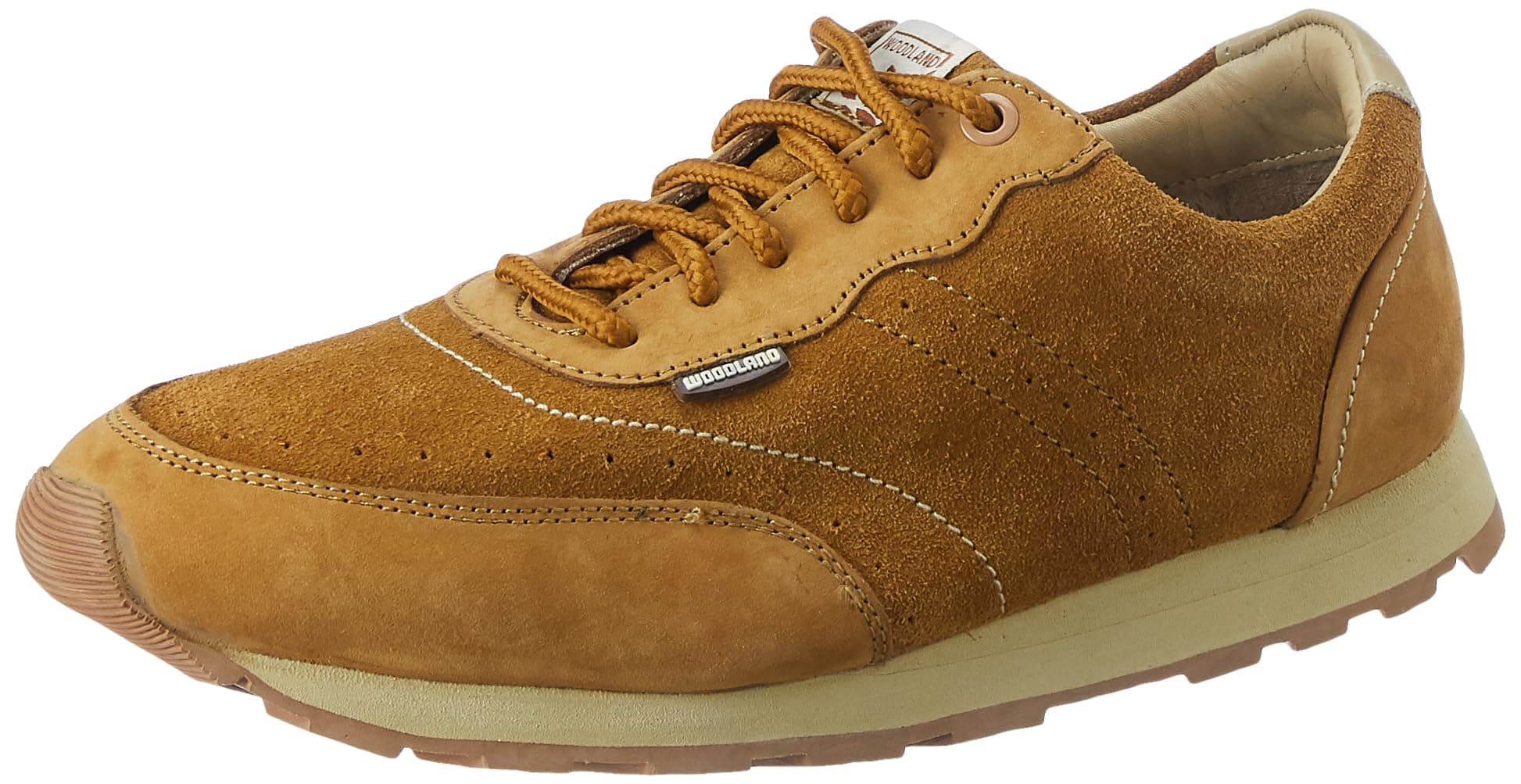 Woodland Men's Camel Leather Sneakers