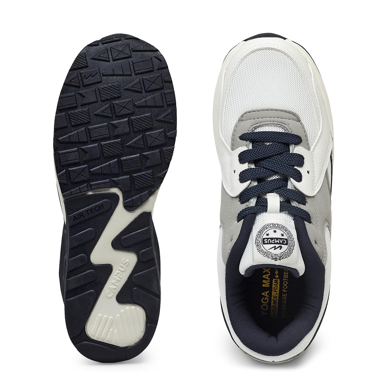 Campus Men's Starship Sneakers - WHT/Navy - Image 5