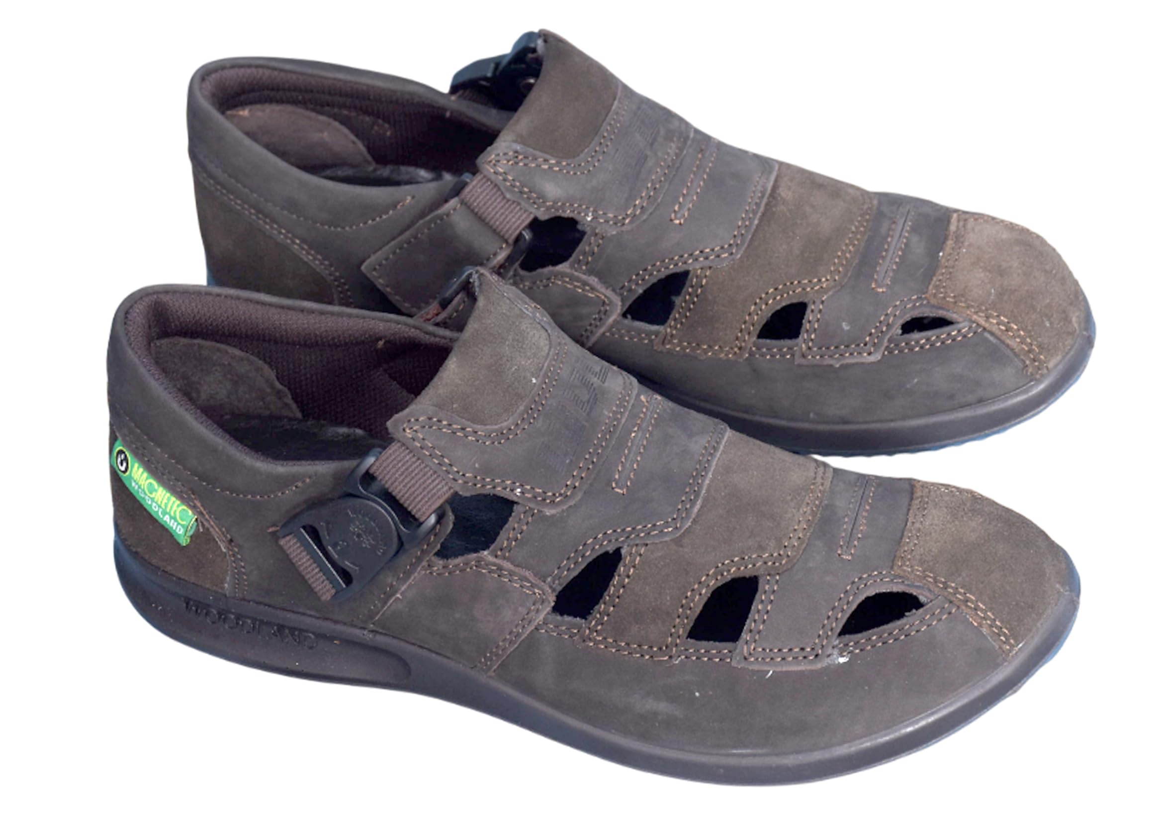 Woodland Men's DBrown NUBUK Leather Sandals - Image 2