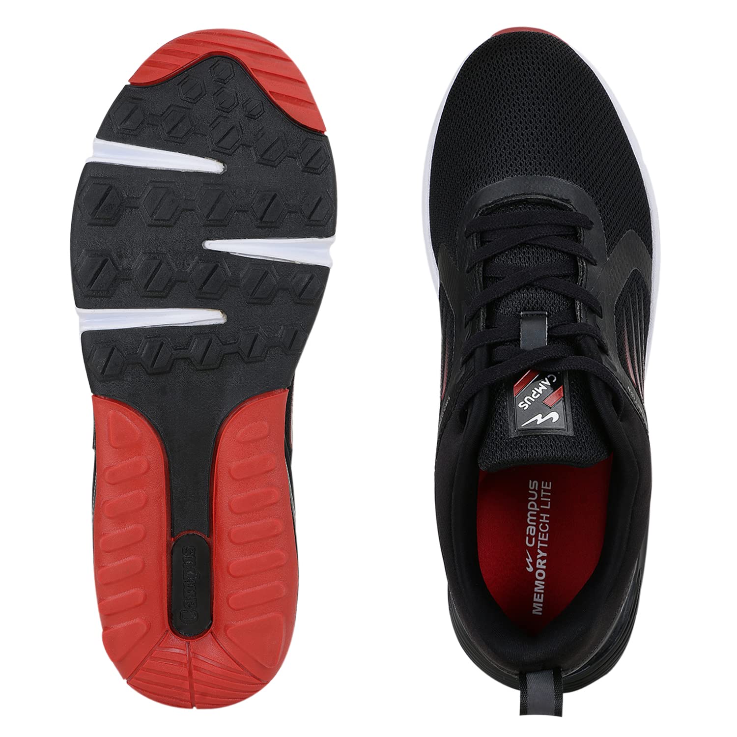 Campus Men's Tormentor Running Shoes - BLK/RED - Image 3