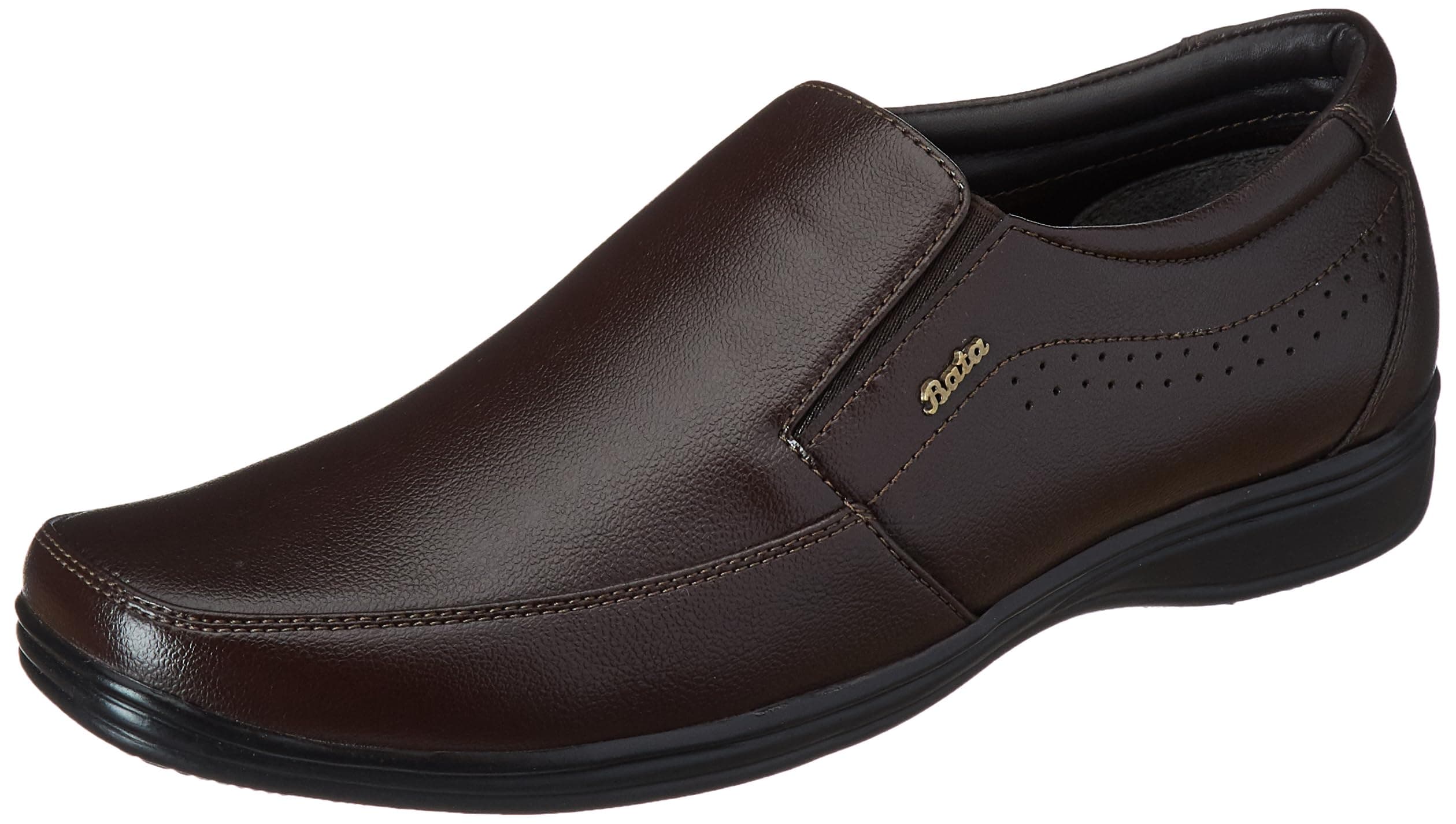 Bata Men's Slip-on Formal Shoes - Brown