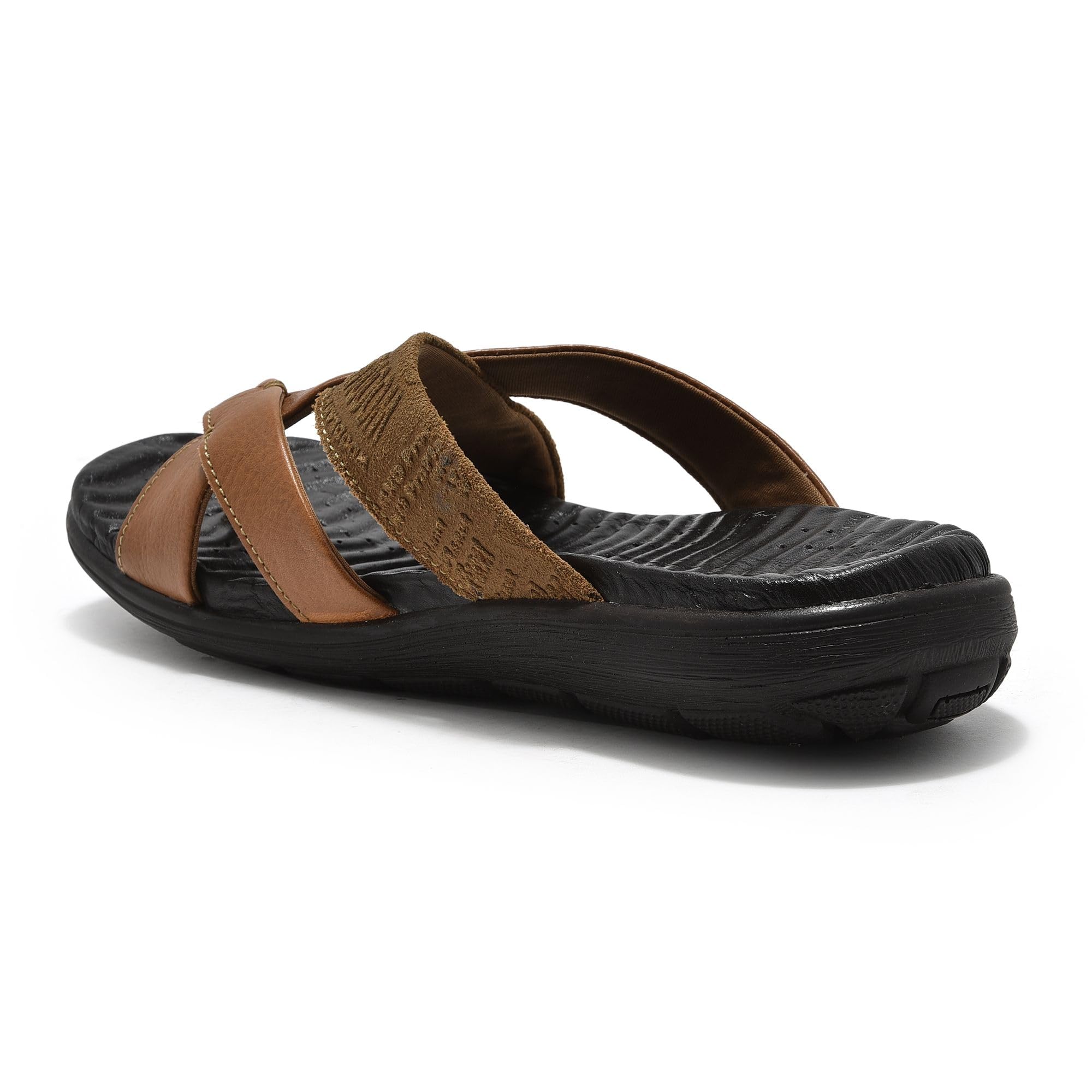 Woodland Men's Camel Leather Slipper - Image 5