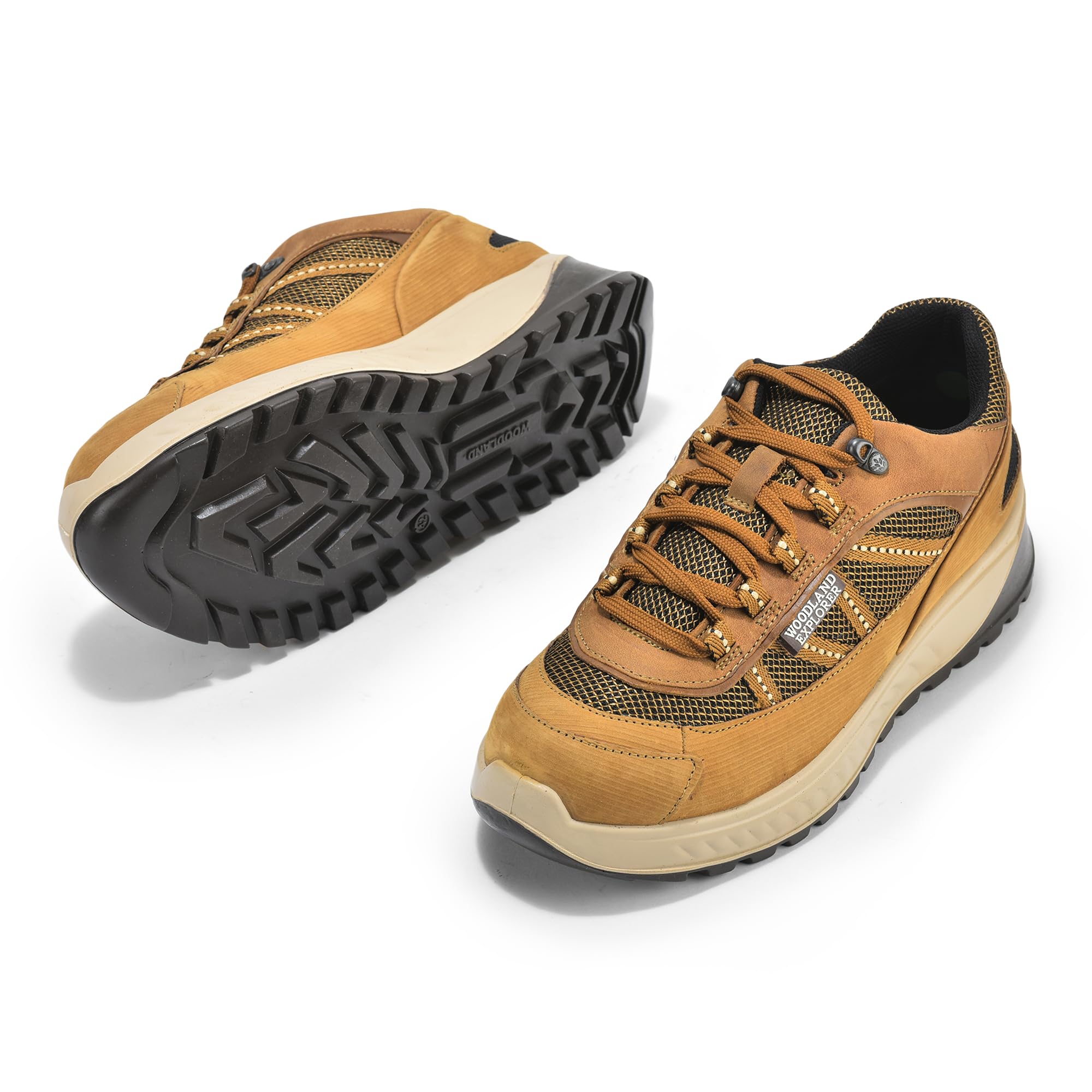 Woodland Men's Camel Nubuk Casual Shoes - Image 5