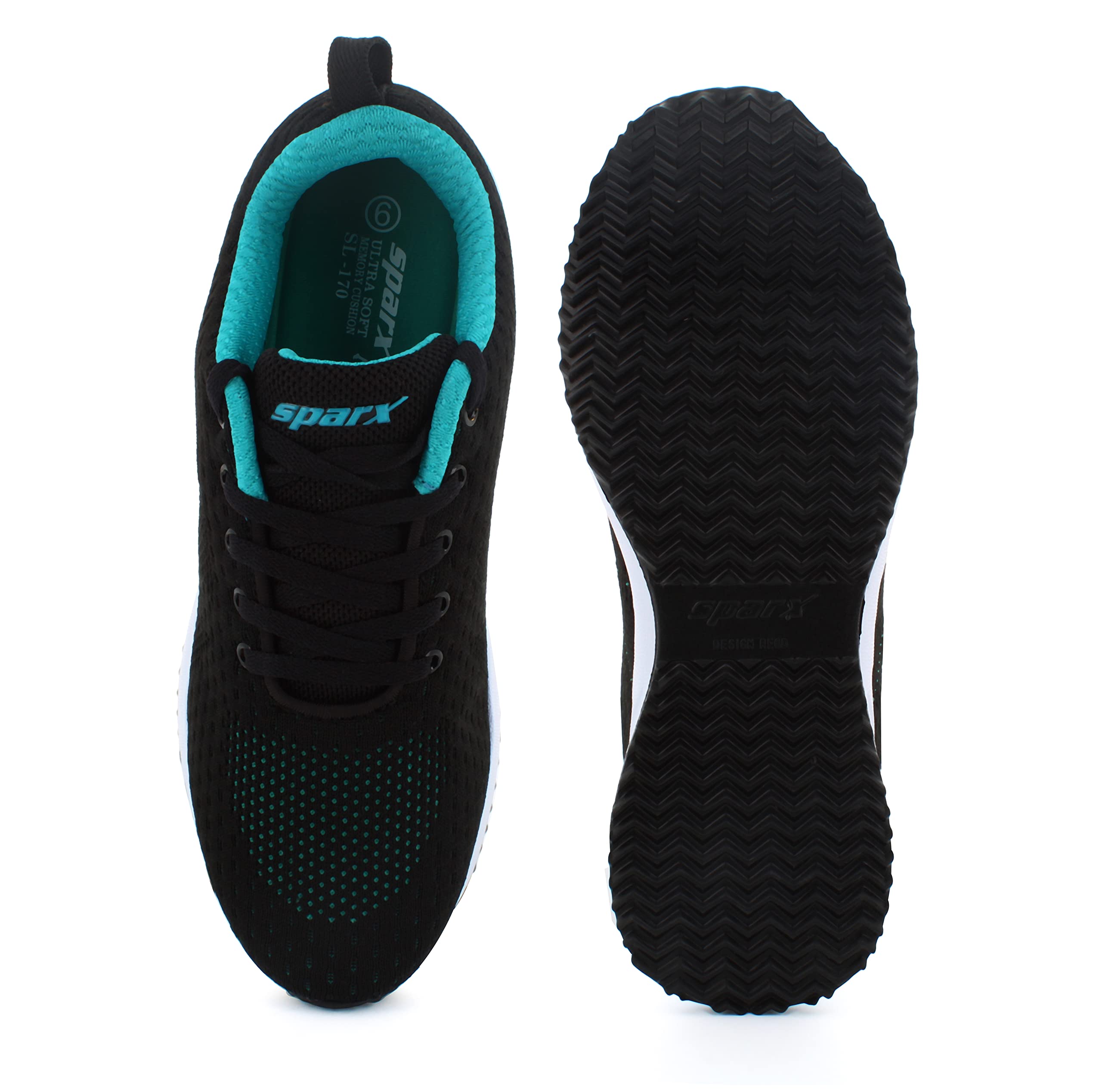 Sparx Women's Running Shoe - Black Mint Green - Image 2