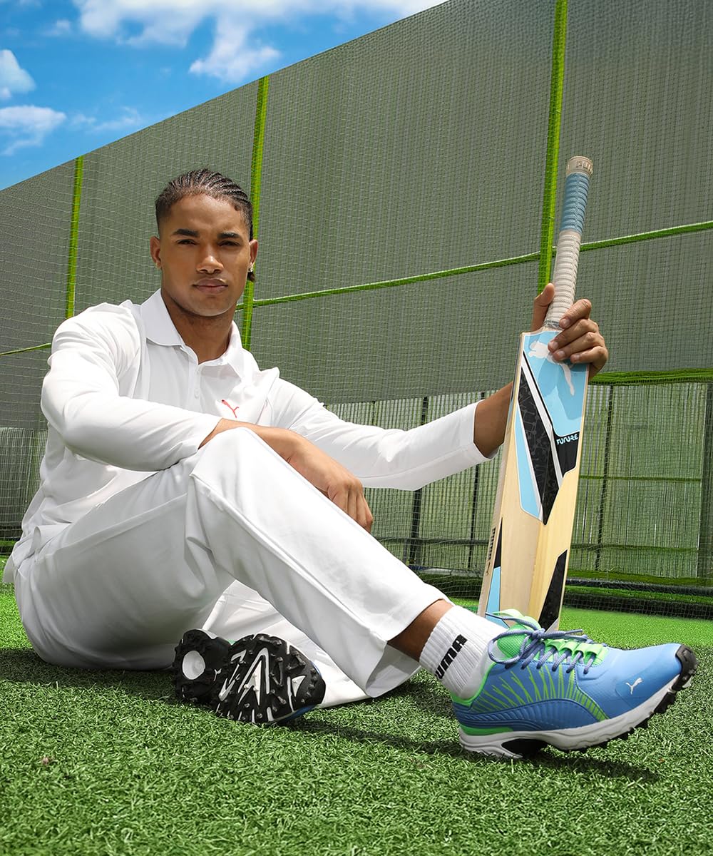 Puma Mens Cricket Shoe - Blue Green White - Image 5