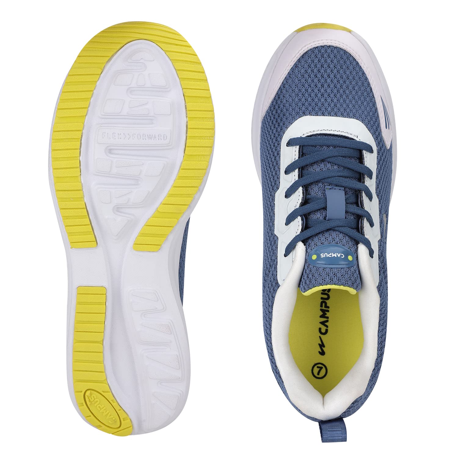 Campus Men's Awake Running Shoes - Slate White - Image 5