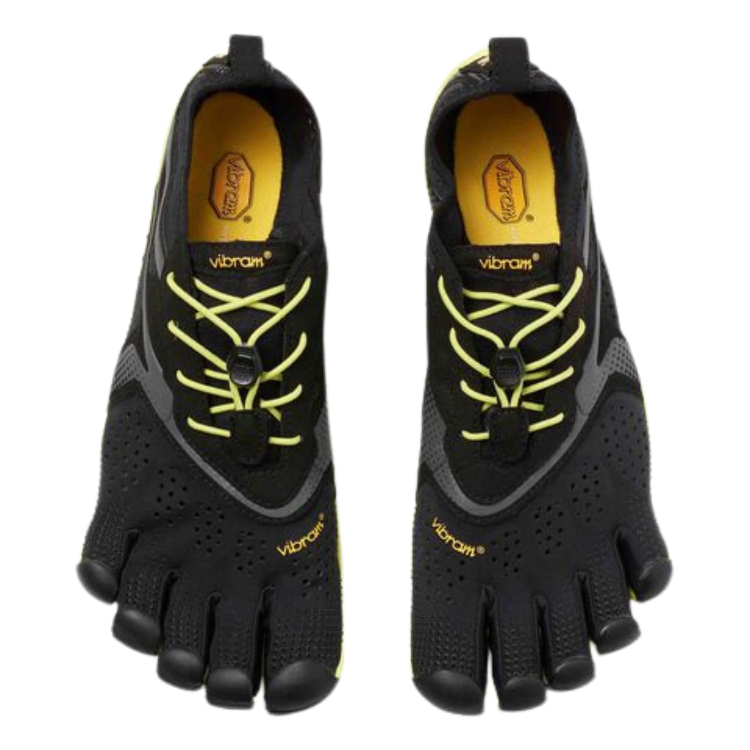 Vibram Men's V-Run Running Shoes - Black/Yellow - Image 5