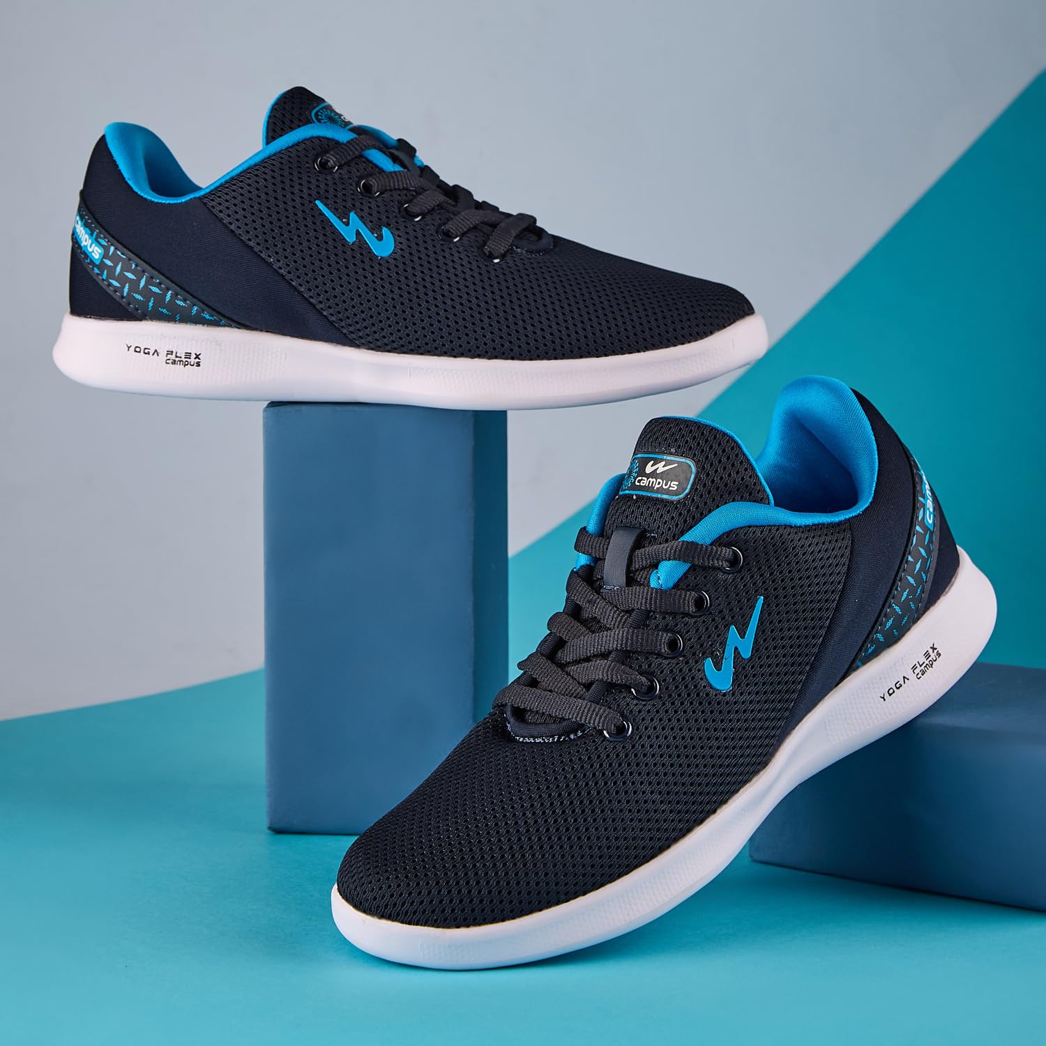 Campus Cristy Women's Running Shoes - Navy/Sky Blue - Image 2