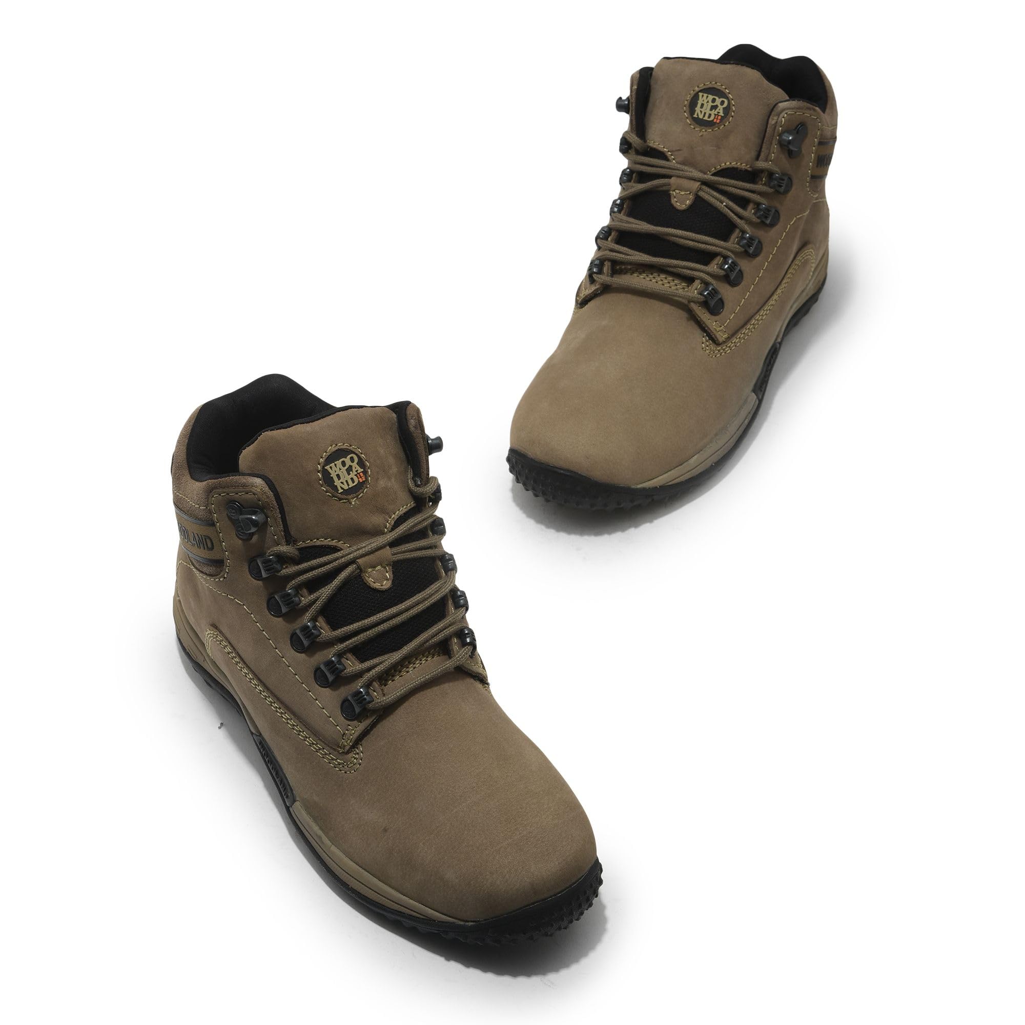 Woodland Men's Dubai Khaki Boots - Genuine Leather - Image 2