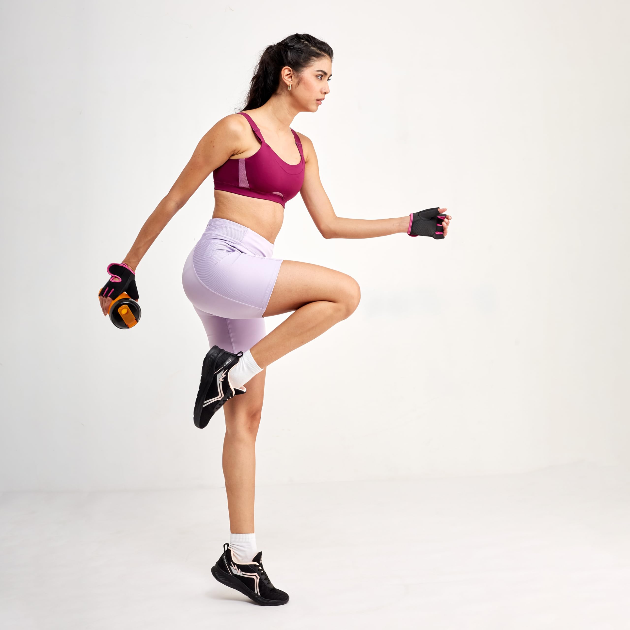 Campus Women's Raye Running Shoes - Black Peach - Image 4