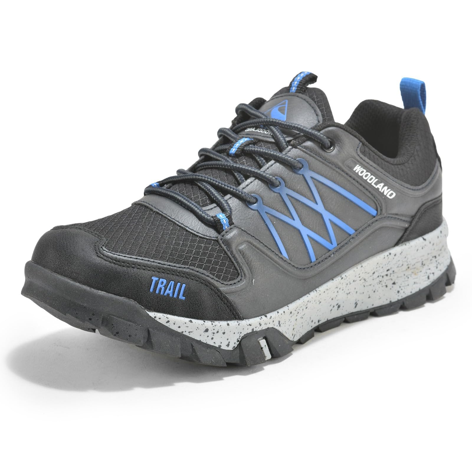 Woodland Men's Black Mesh Sports Shoes