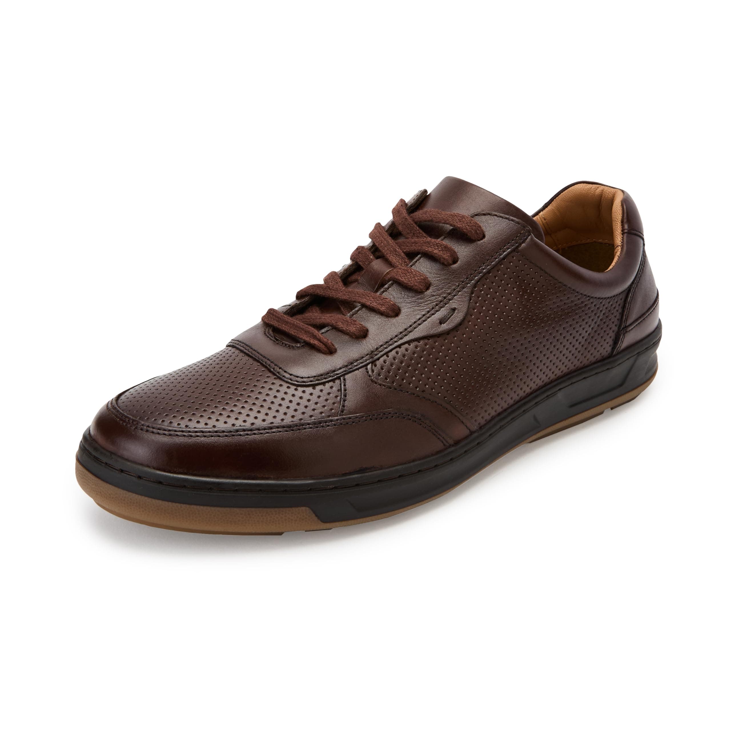 Symbol Men's Brown Leather Sneakers