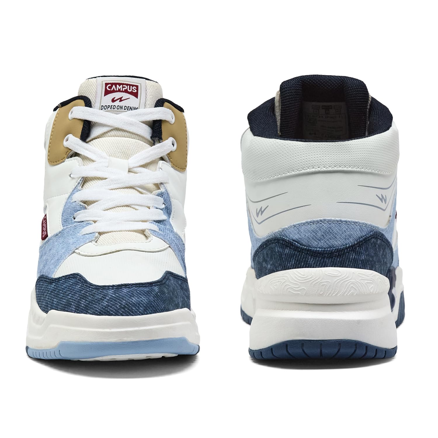 Campus Men's Darrell Sneakers - White Navy - Image 3