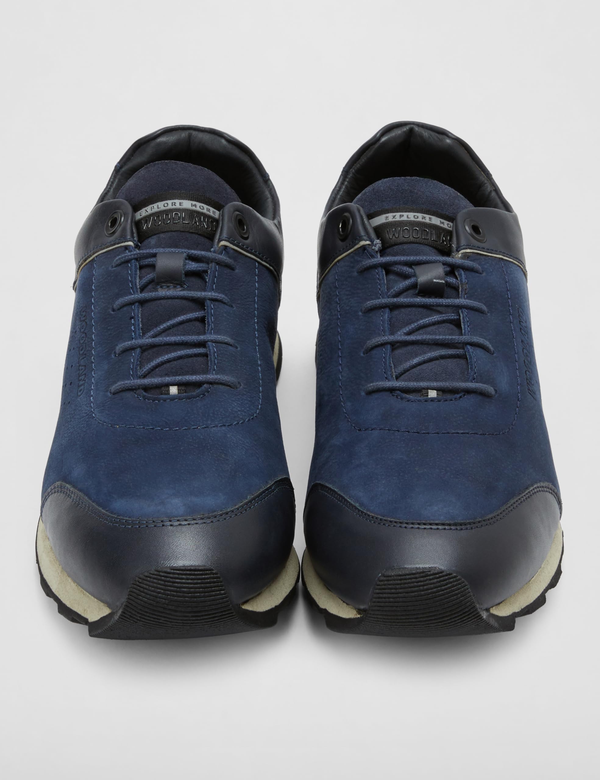 Woodland Men's Navy Leather Sneaker - Image 4