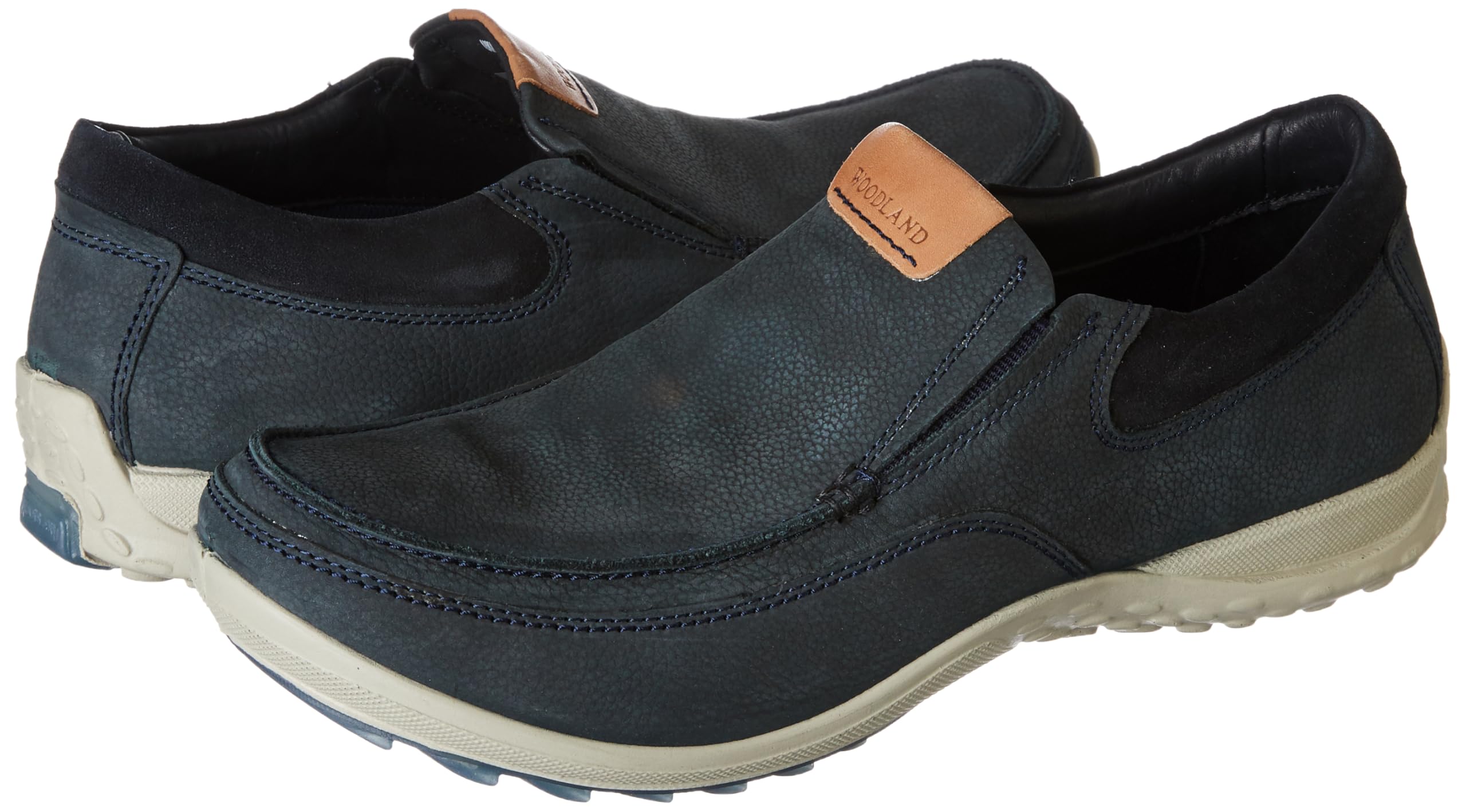 Woodland Men's Navy Nubuk Casual Shoes - Image 2