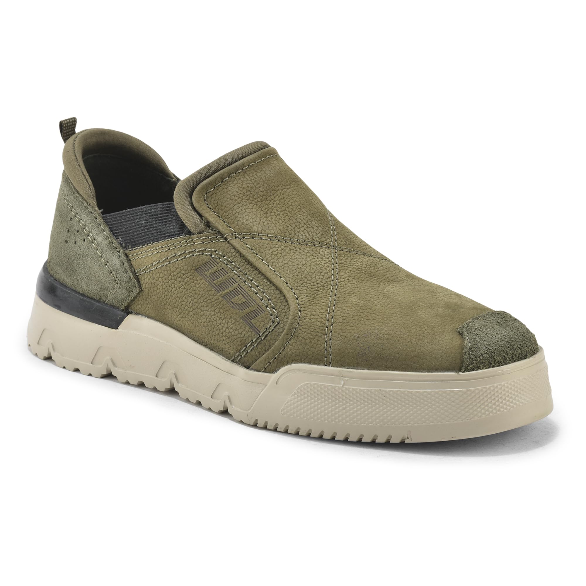 Woodland Men's Olive Green Nubuk Casual Shoes