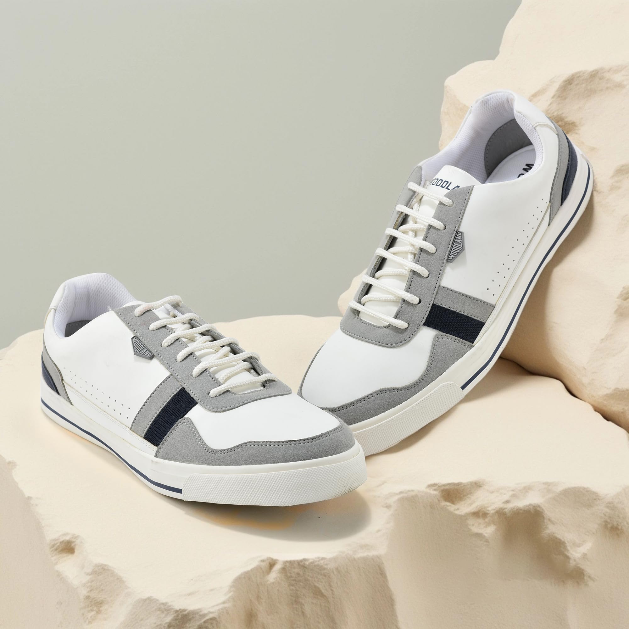 Woodland Men's White PU Casual Shoes - Image 4