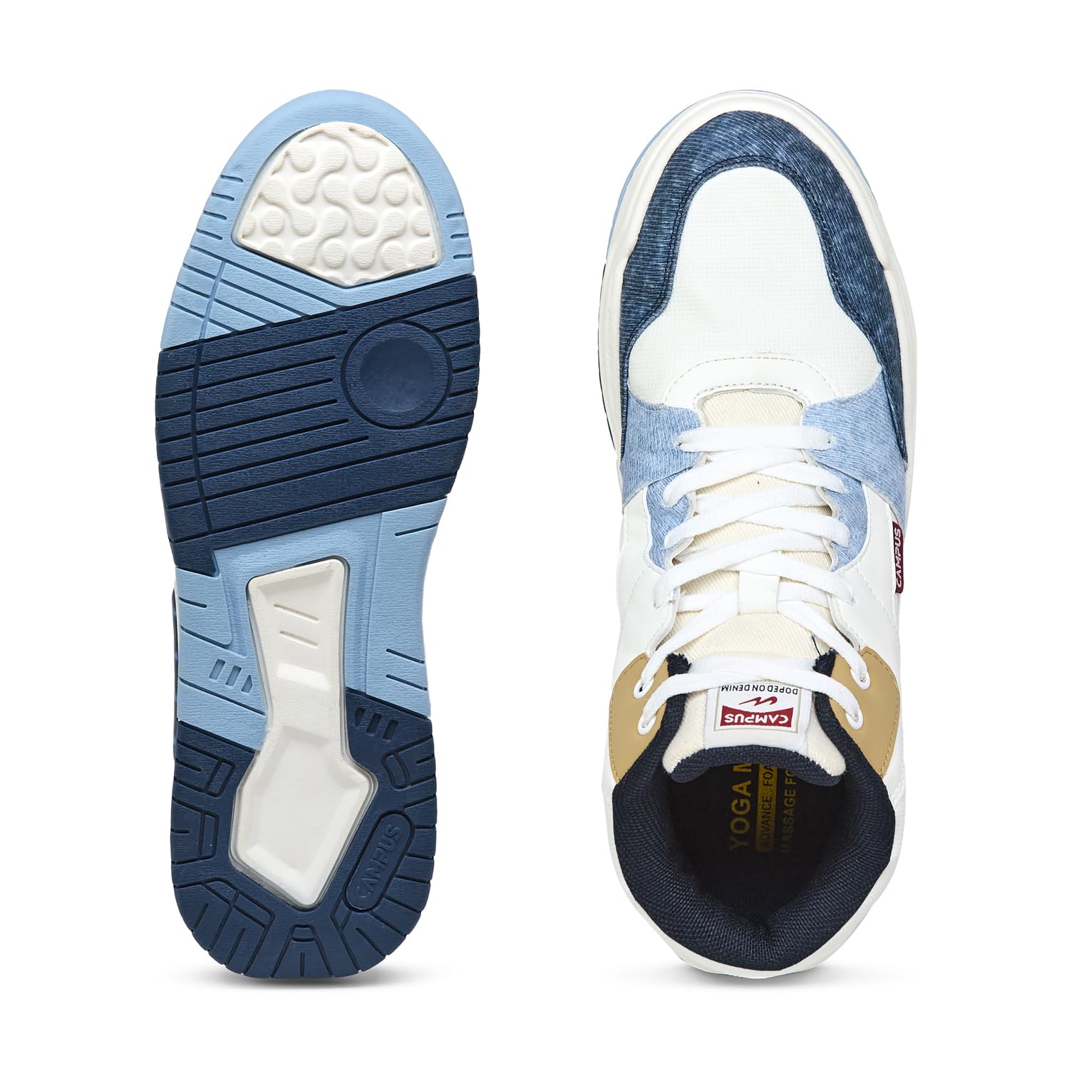 Campus Men's Darrell Sneakers - White Navy - Image 5