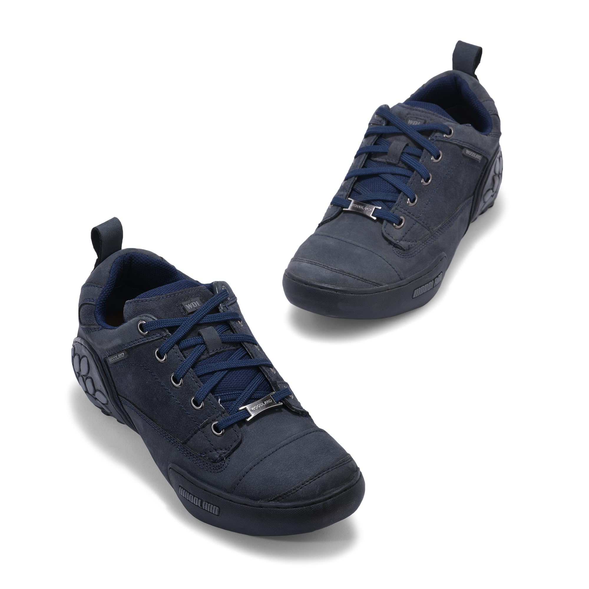 Woodland Men's Navy Leather Casual Shoes - Image 3