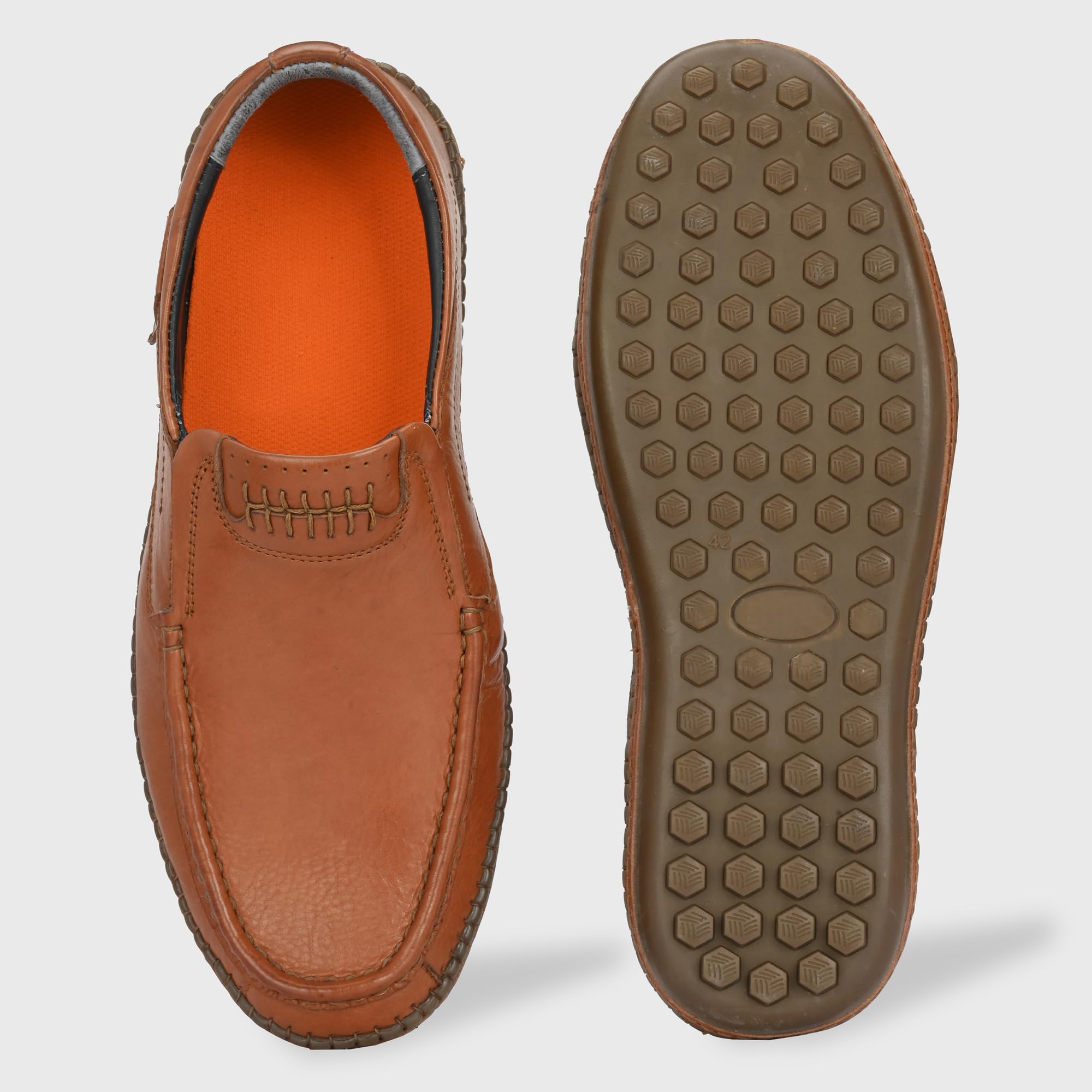 Centrino Blue Leather Loafers for Men - Image 5