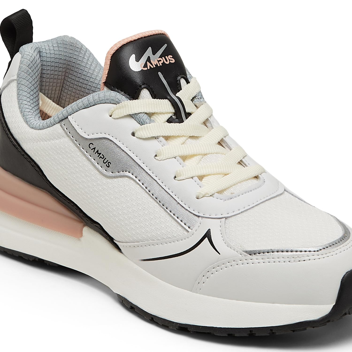Campus Women's RASSLE Sneakers - WHT/BLK - Image 4