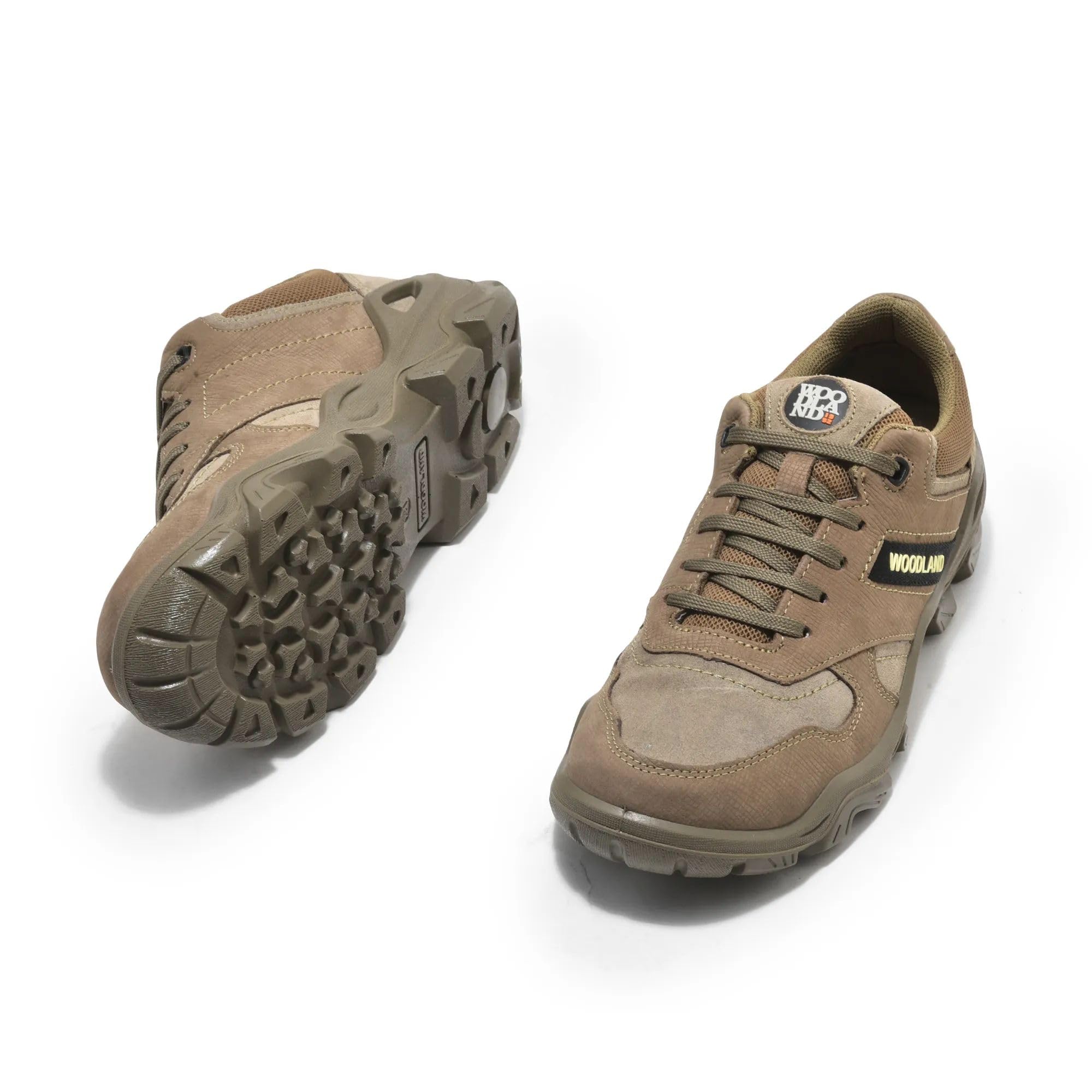 Woodland Men's Dubai Khaki Leather Casual Shoe - Image 5