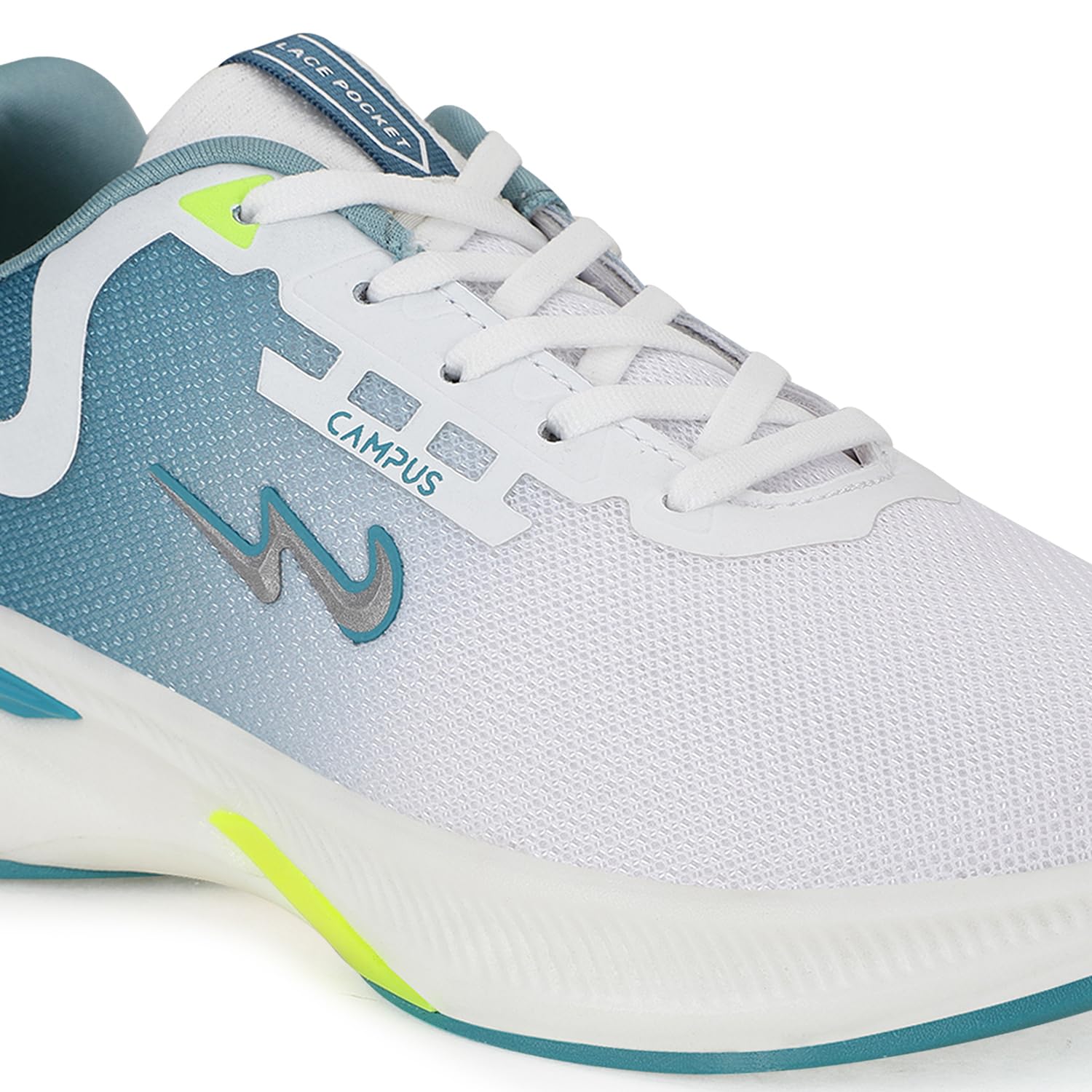 Campus Men's Running Shoes - White Turquoise Blue - Image 4