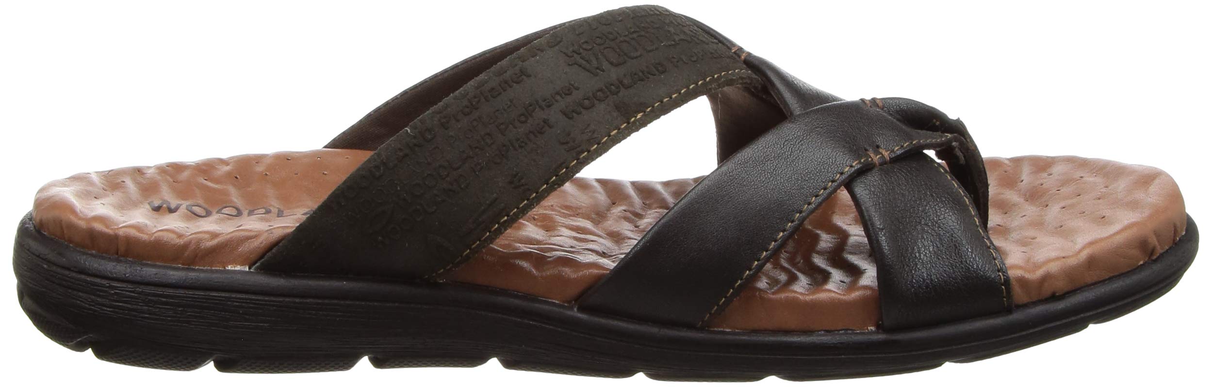 Woodland Men's Leather Slipper - DBROWN - Image 4