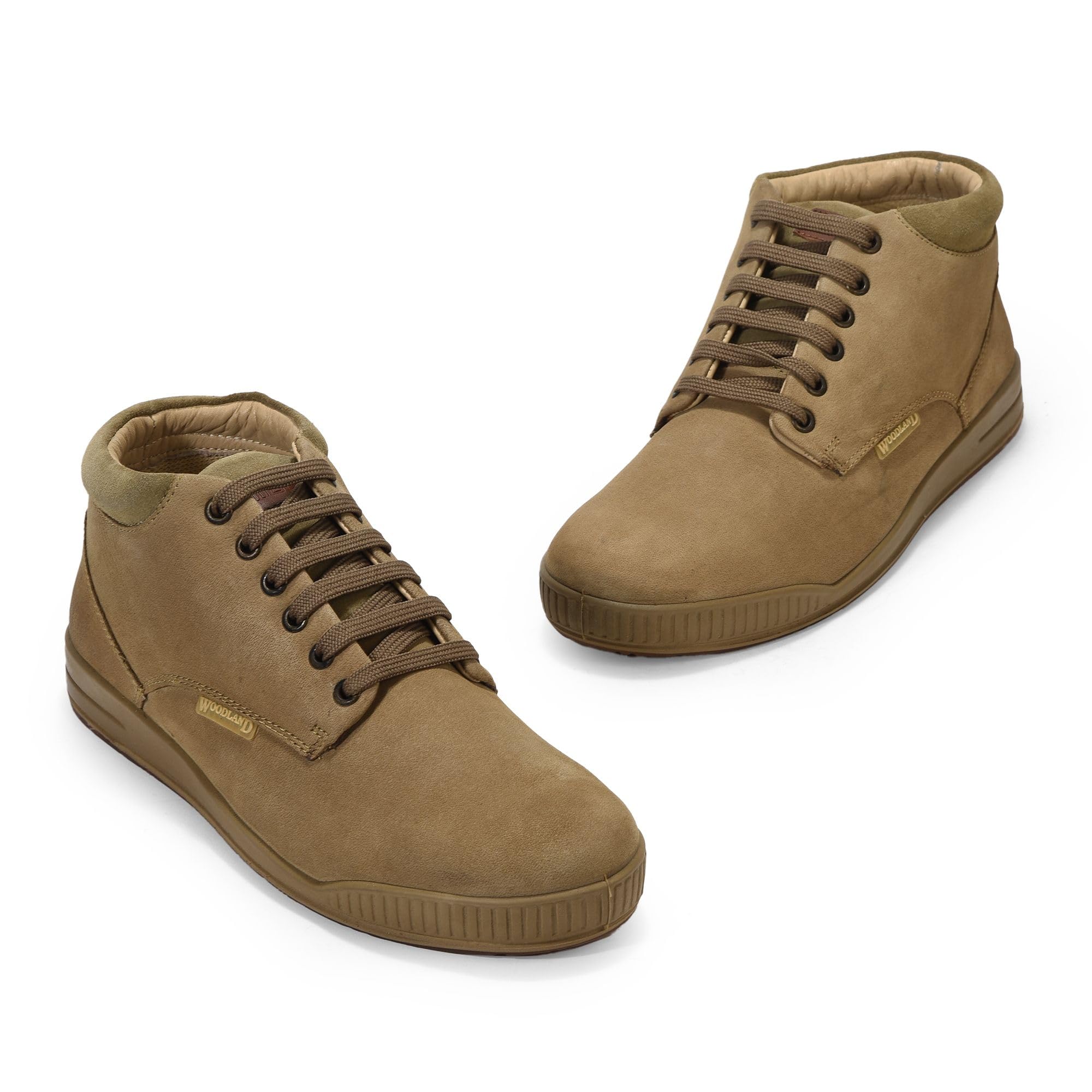 Woodland Men's Khaki Leather Espadrille Boot - Image 3