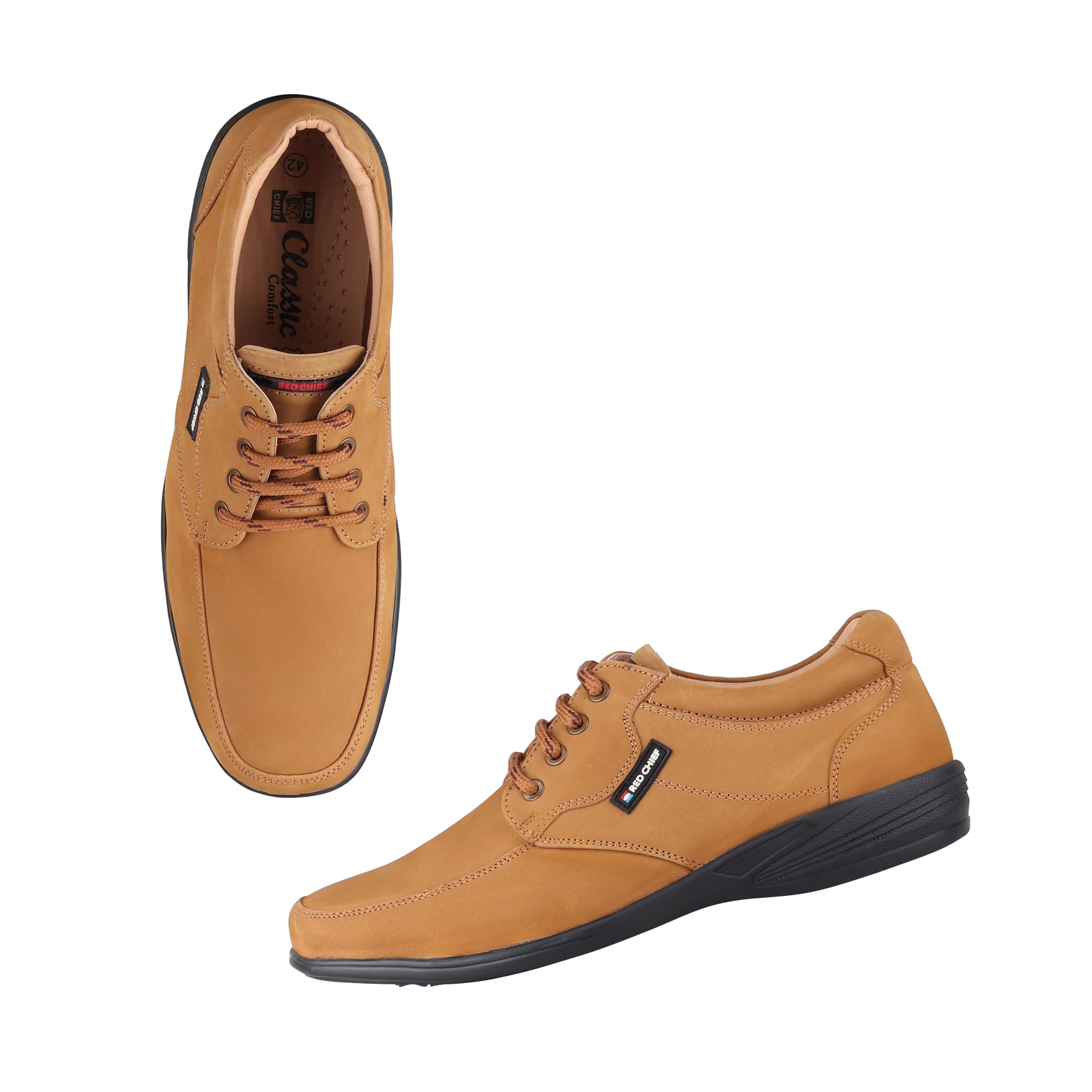Red Chief Leather Formal Shoes for Men - Rust