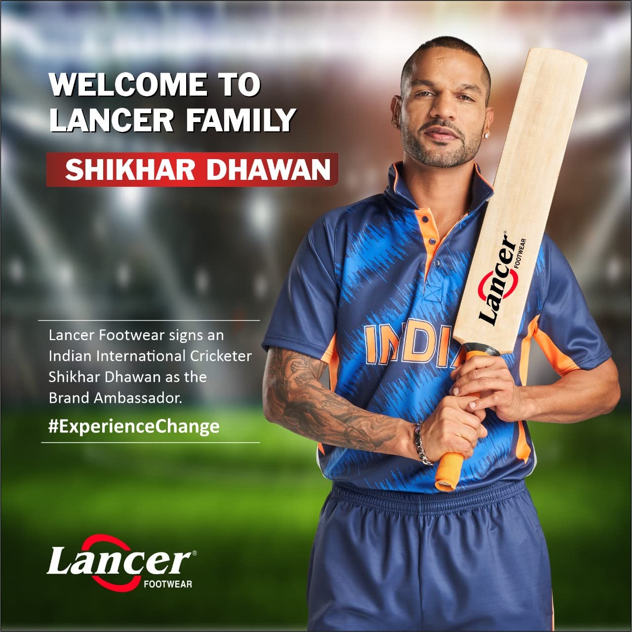 Lancer Men's INDUS-251 Running Shoes - White Navy - Image 2