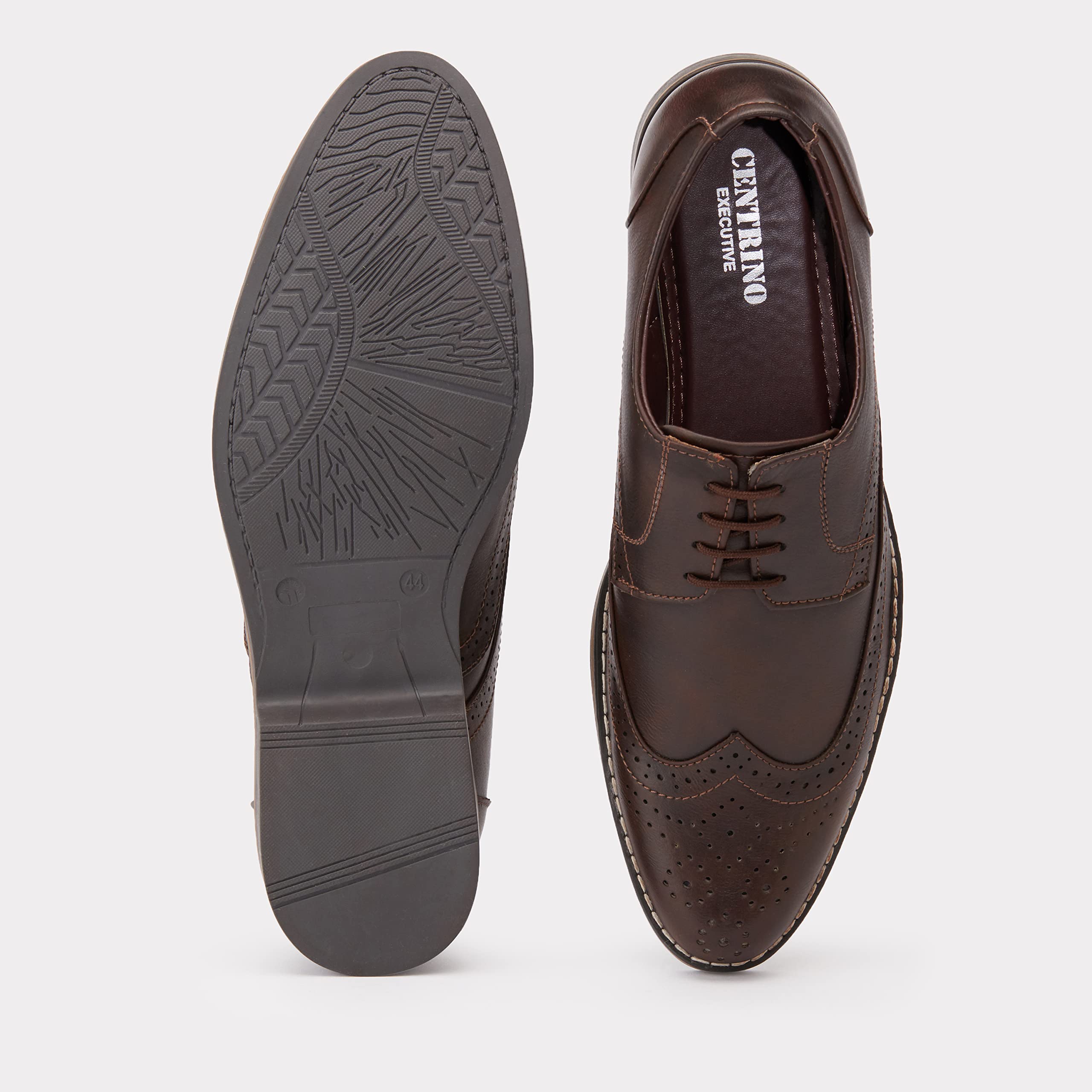 Centrino Men's Brown Formal Shoes - Image 2