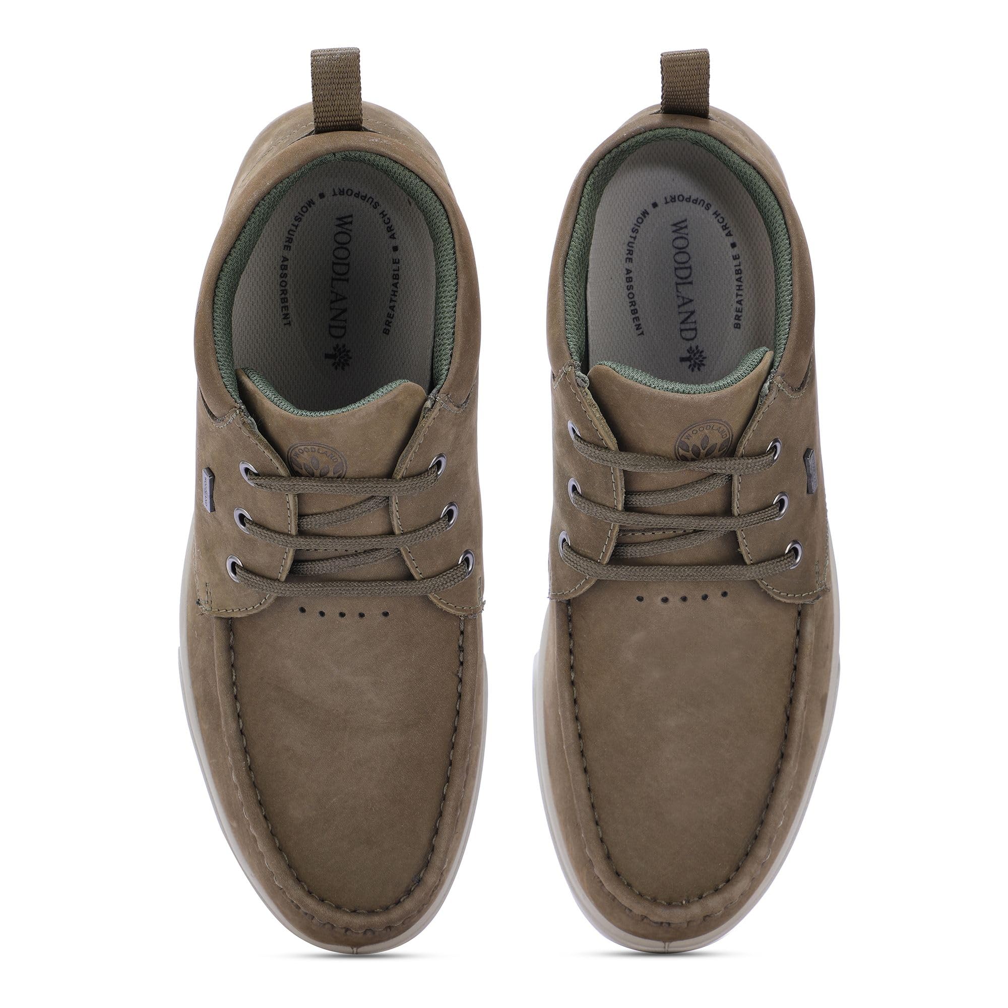 Woodland Men's Casual Shoe - Olive Green - Image 4