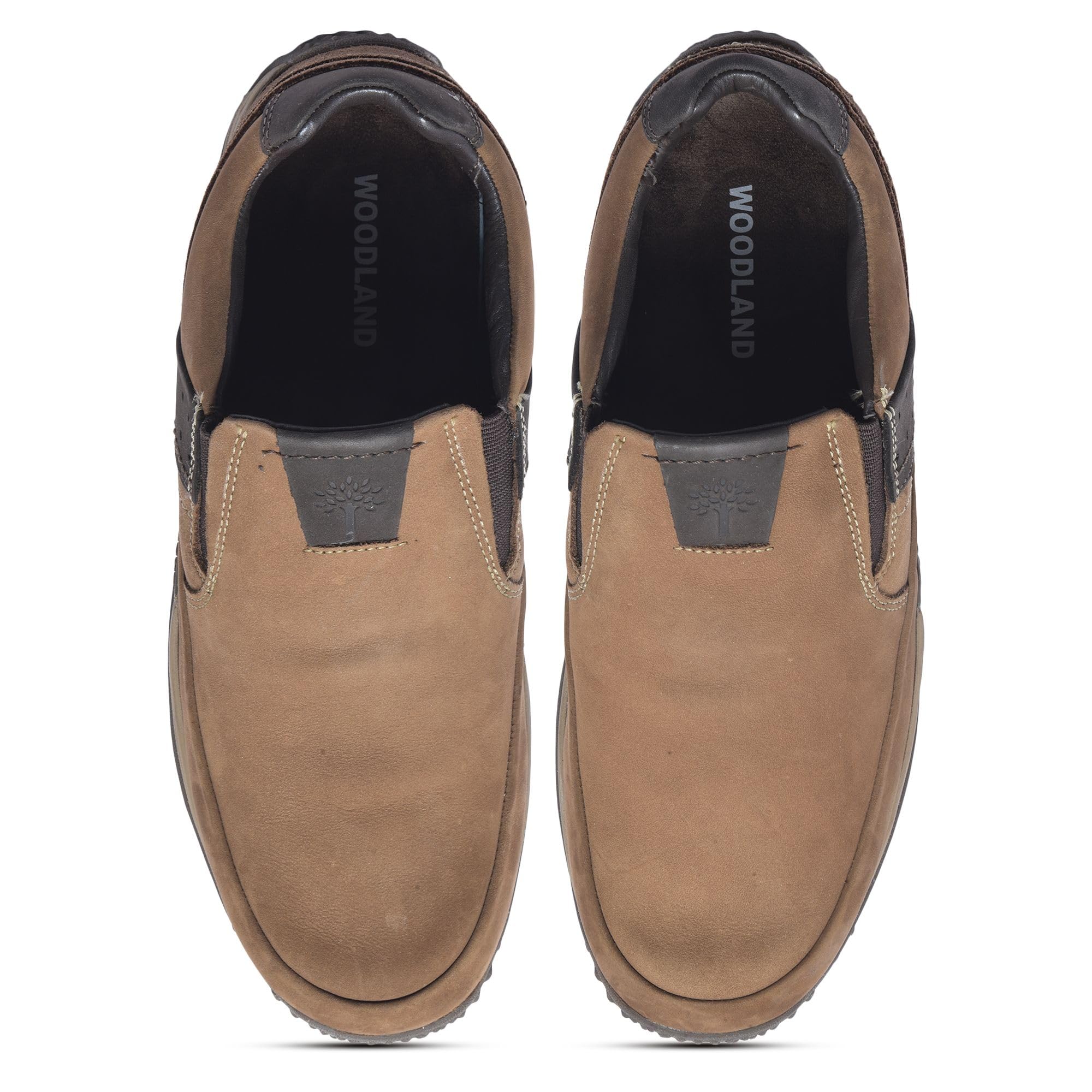 Woodland Men's Tobacco Leather Closed Shoe - Image 4
