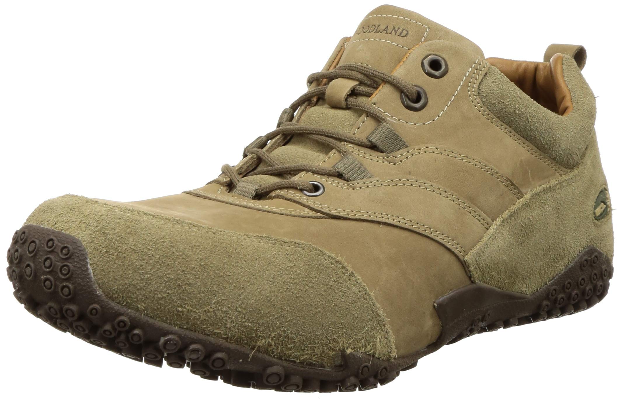 Woodland Men's Khaki Leather Sneaker