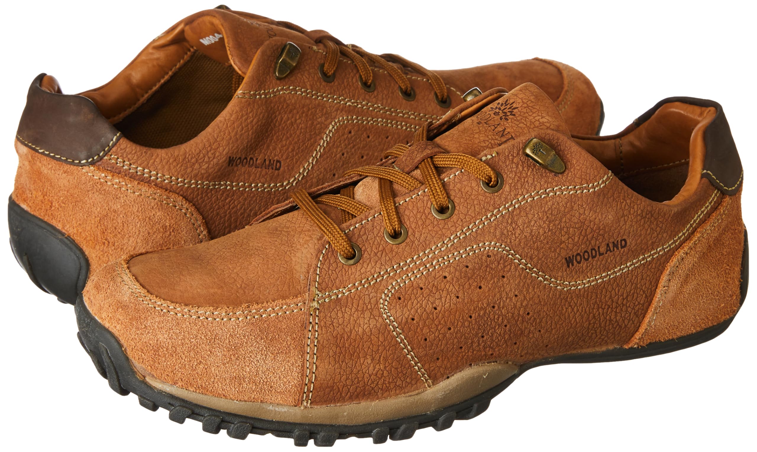 Woodland Men's Cashew Brown Nubuk Loafers - Image 2