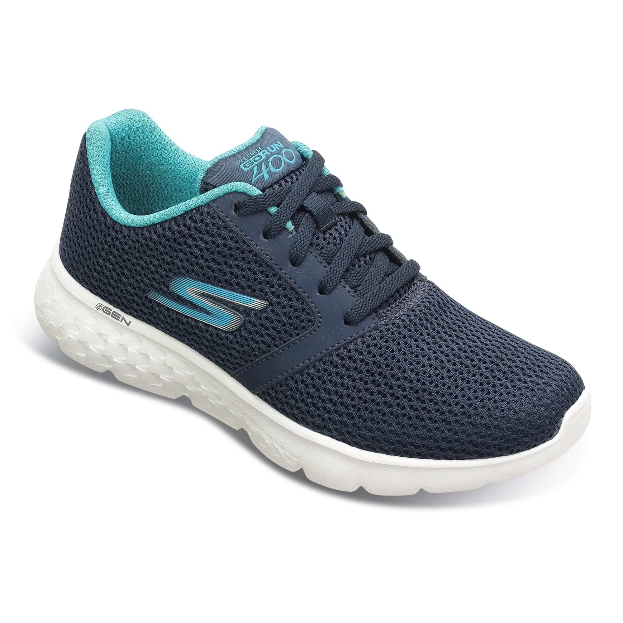 Skechers Womens Go Run 400 - Navy Teal - Image 5