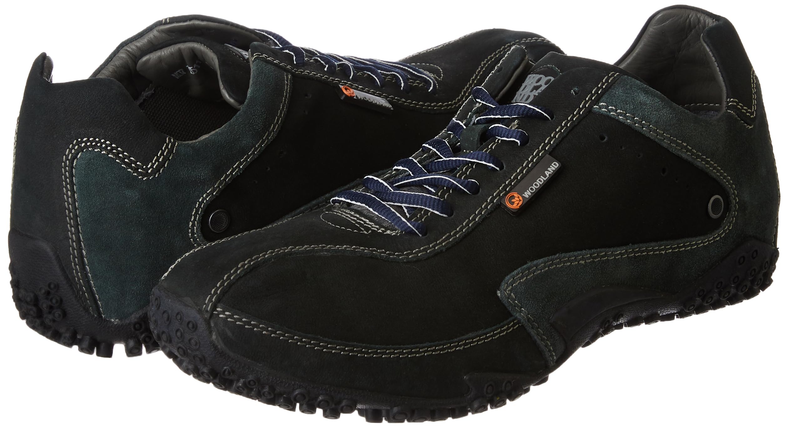 Woodland Men's Navy Nubuk Casual Shoes - Image 2