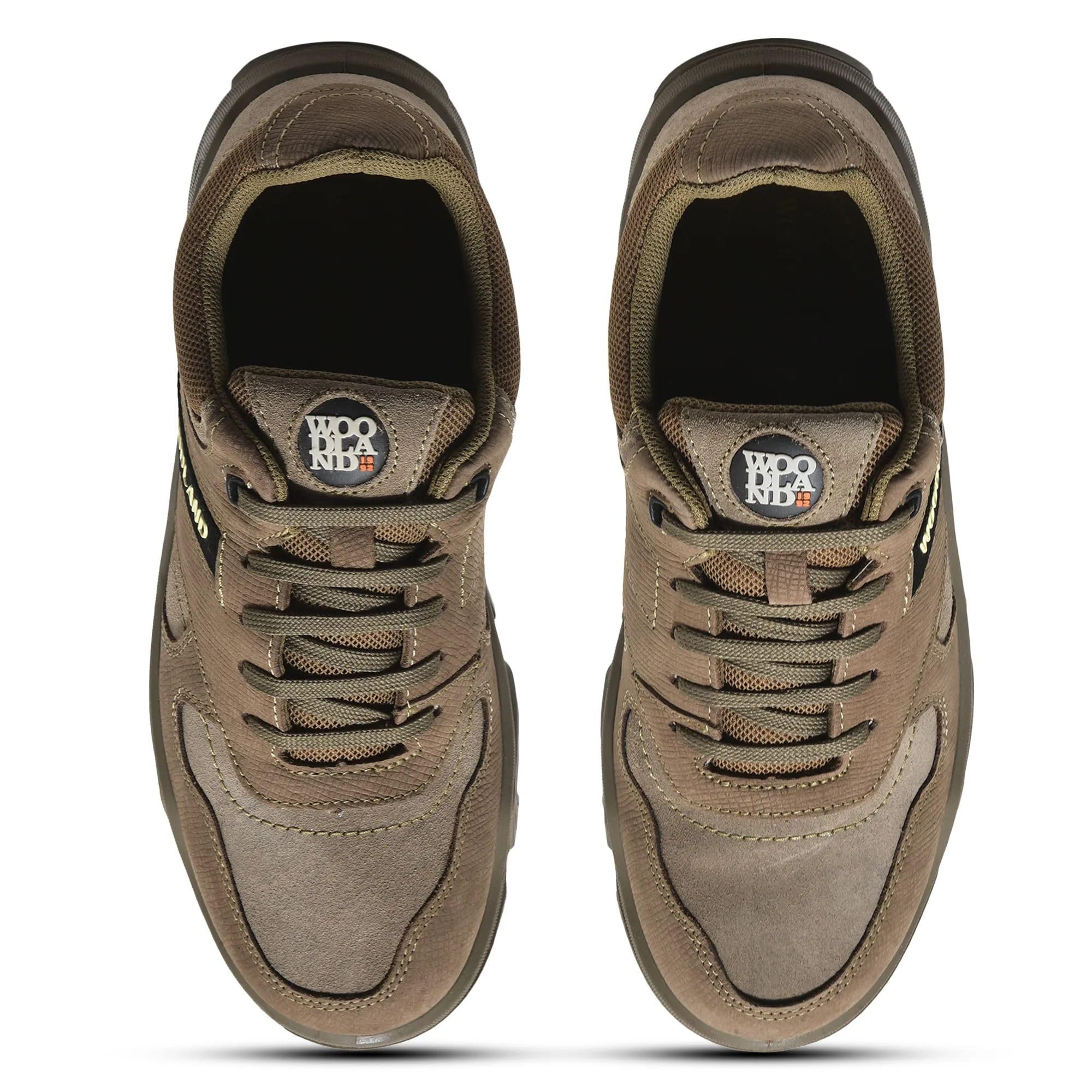 Woodland Men's Dubai Khaki Leather Casual Shoe - Image 4