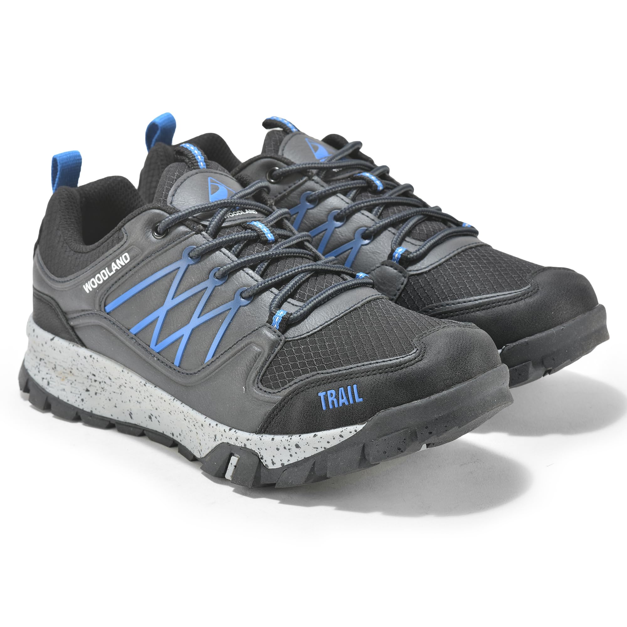 Woodland Men's Black Mesh Sports Shoes - Image 2
