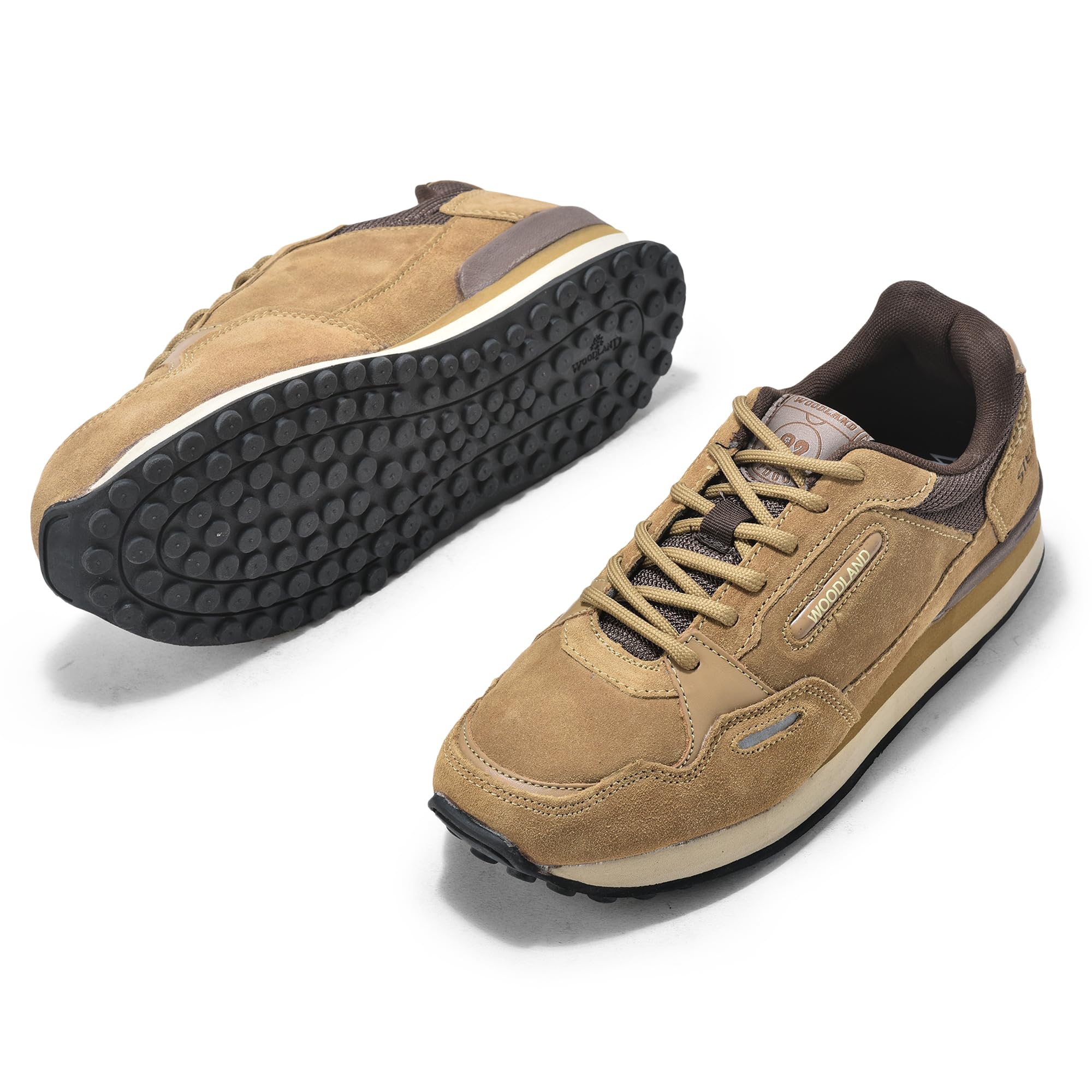 Woodland Men's Camel Suede Casual Shoes - Image 5