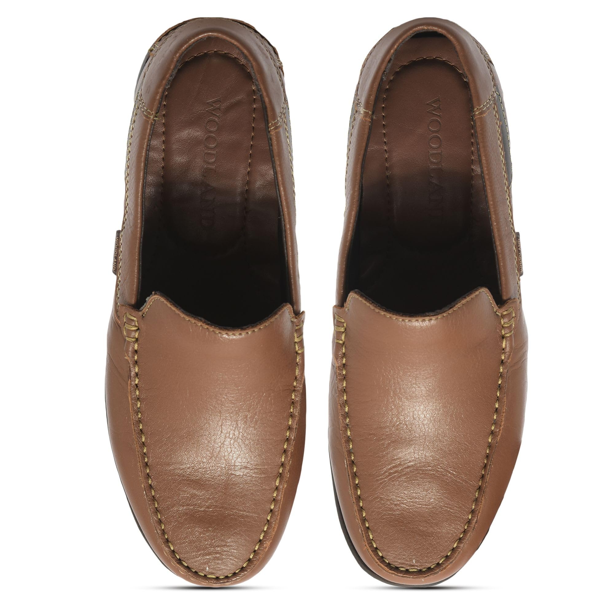 Woodland Men's Tan Leather Loafers - Image 4