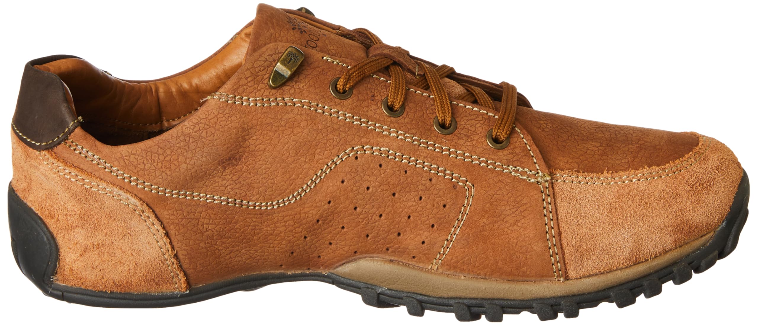 Woodland Men's Cashew Brown Nubuk Loafers - Image 4