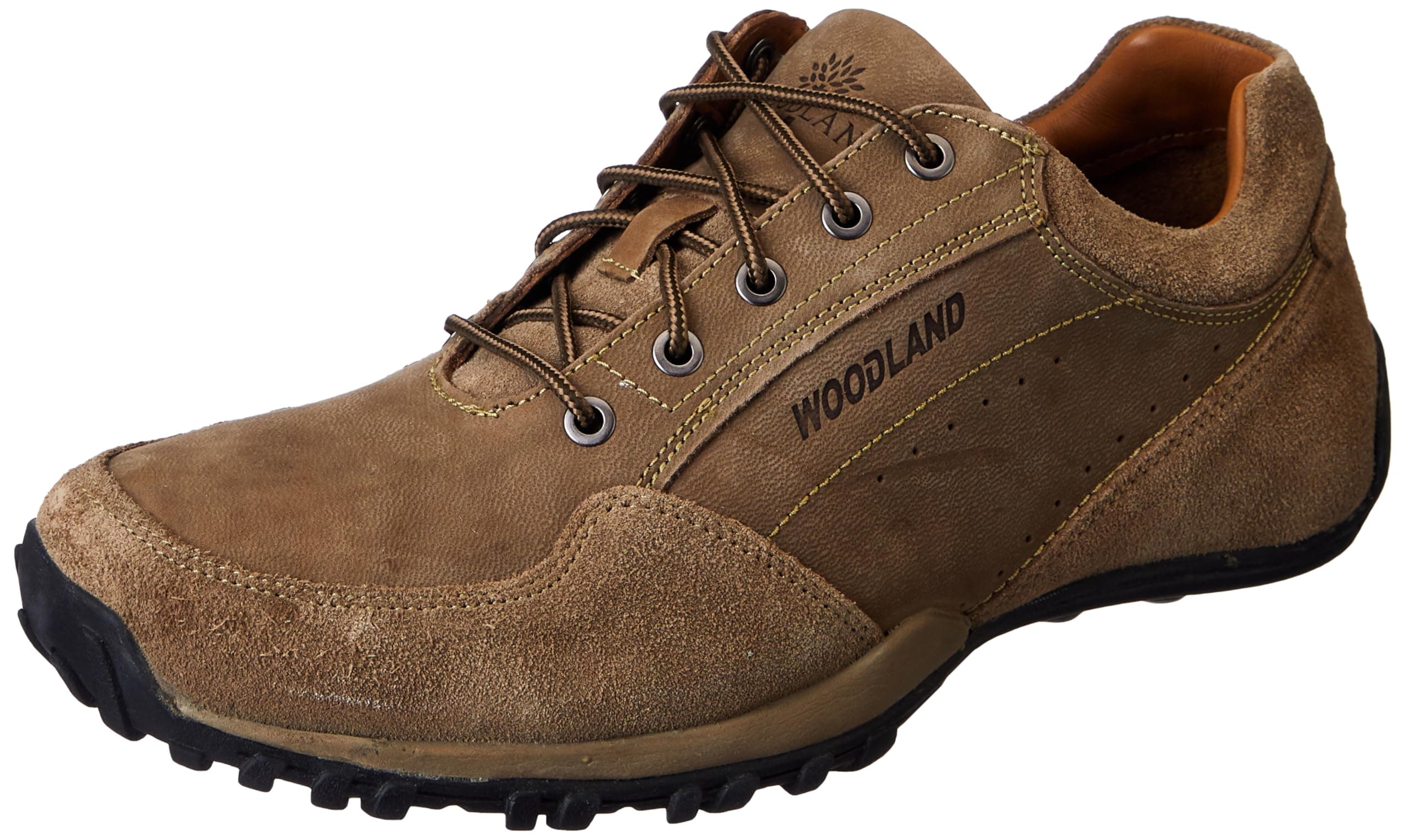 Woodland Men's Dubai Khaki Leather Sneaker